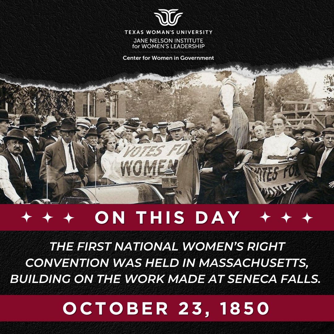 TWU - The first National Women's Rights Convention took place over 175 ...
