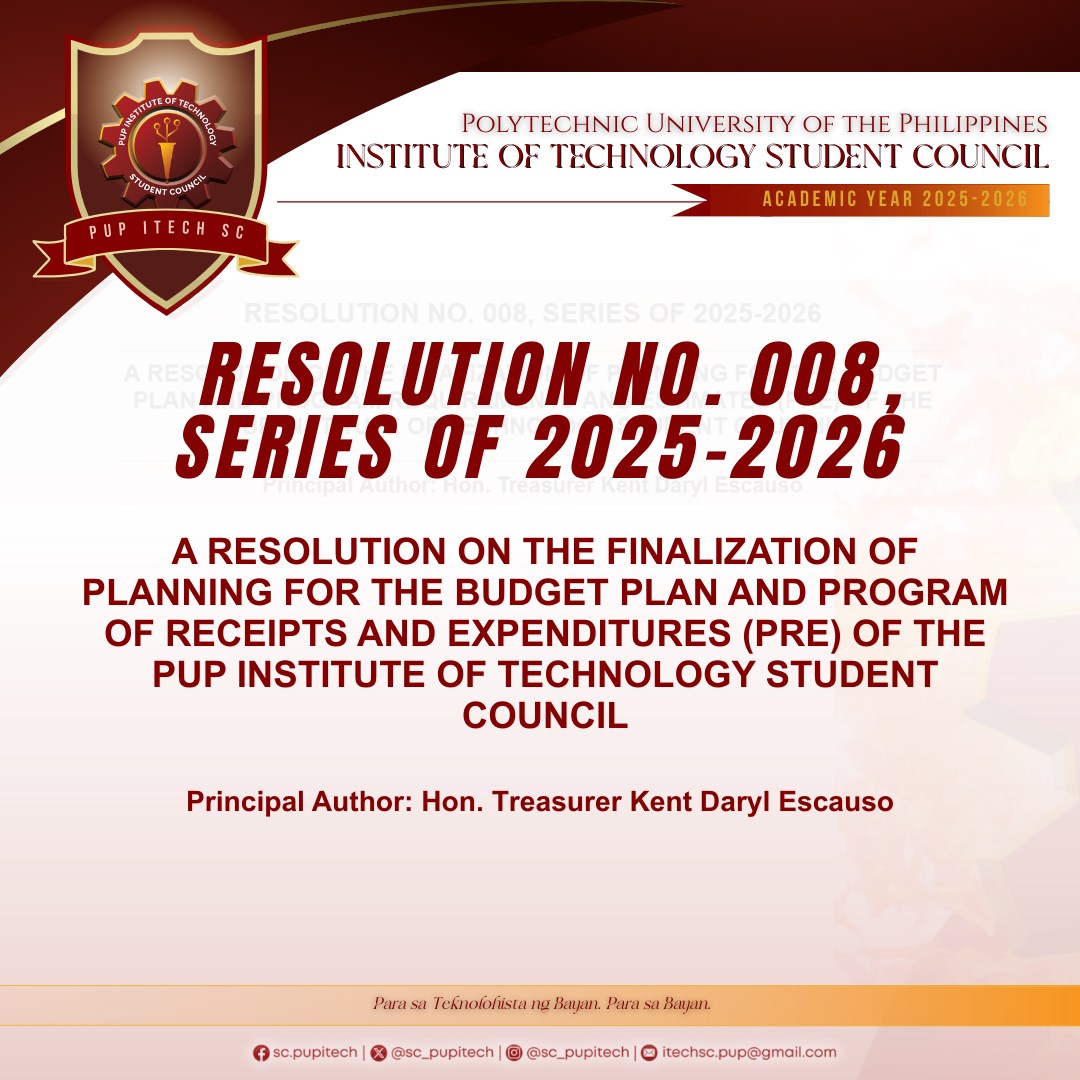 PUP Institute of Technology Student Council | Manila