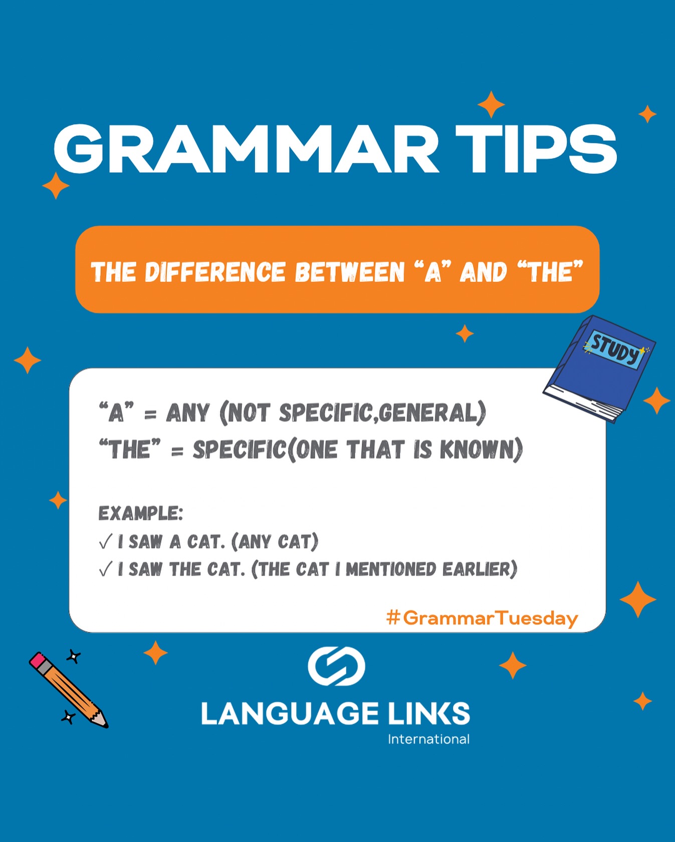 Language - 📚 Grammar Tuesday! 📚 Do you know the difference between “a ...