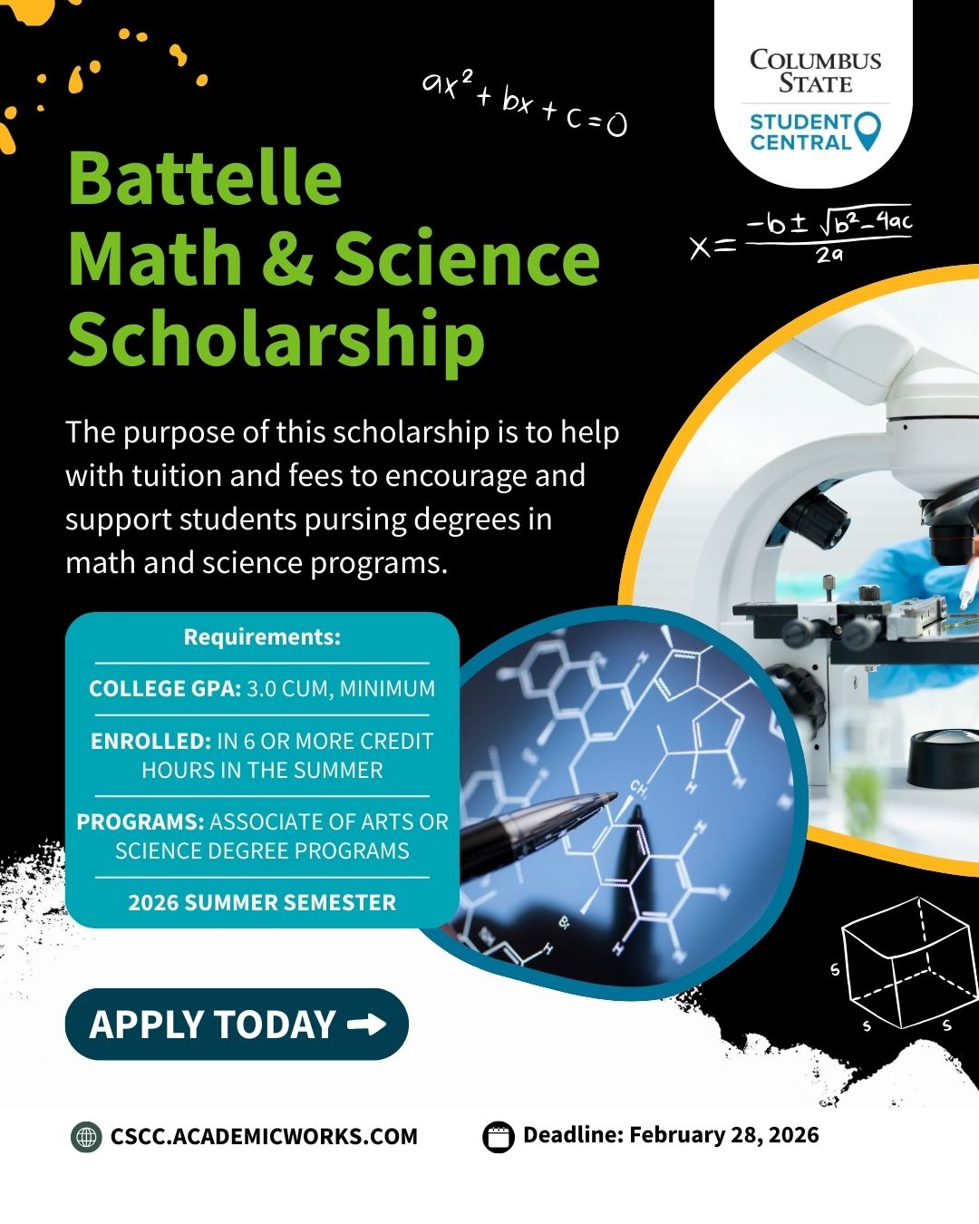🧮🔬 Battelle Math &... - Columbus State Student Central | Facebook