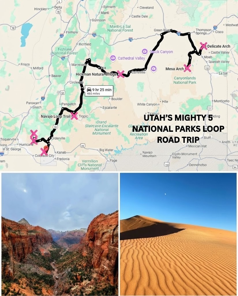 Travel - 🚗 UTAH’S MIGHTY 5 NATIONAL PARKS LOOP 🏜️ Southern Utah | ~465 ...