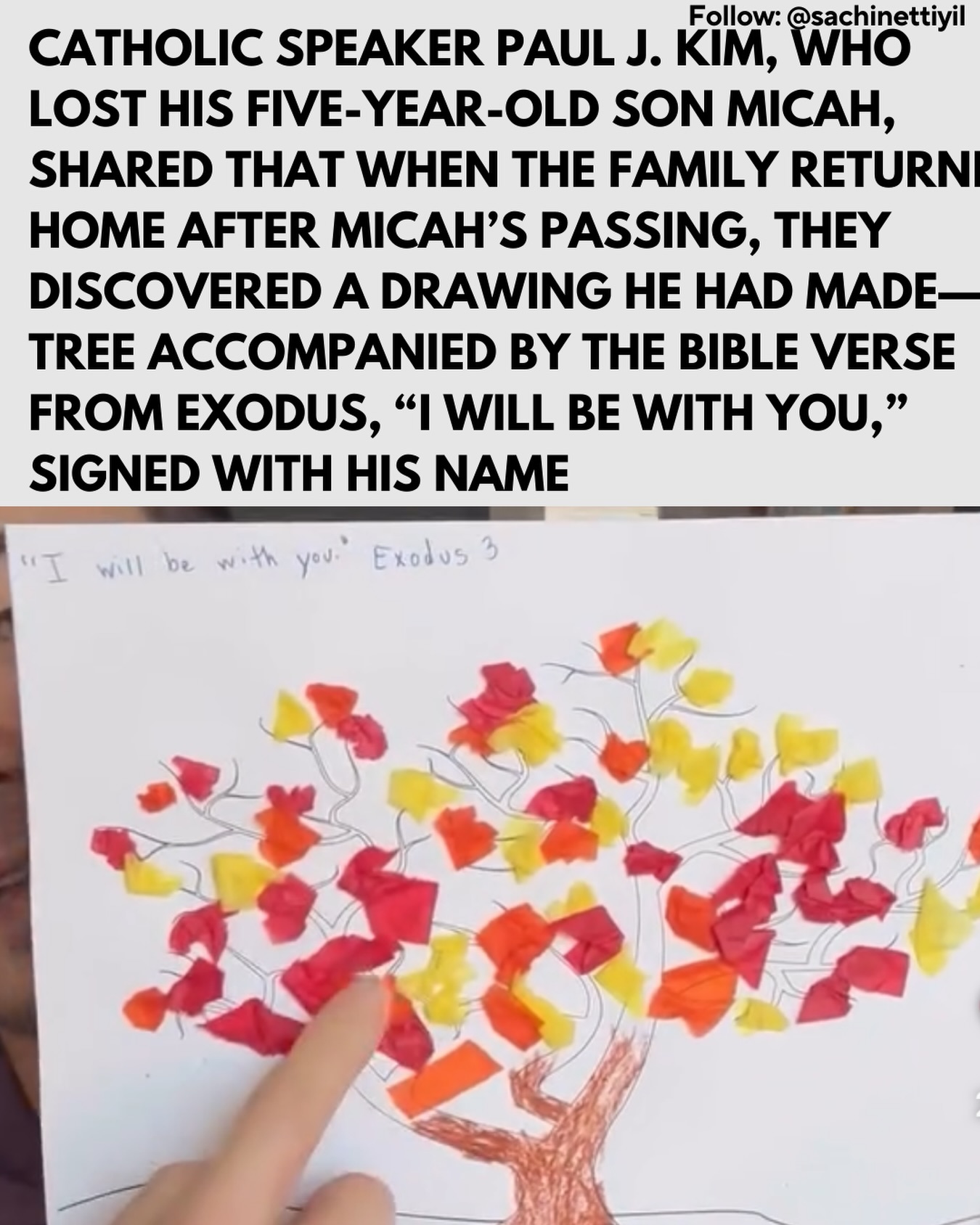 Sachin - Catholic speaker Paul J. Kim, who lost his five-year-old son ...