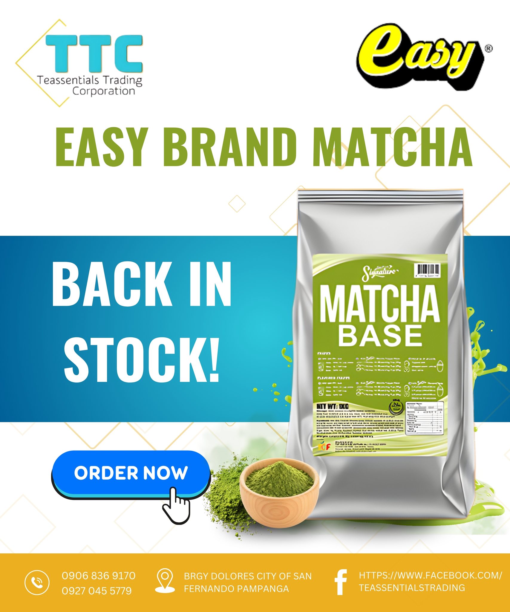 Teassentials - “Back on the shelves! 💚 Easy Brand Matcha Base Powder is ...
