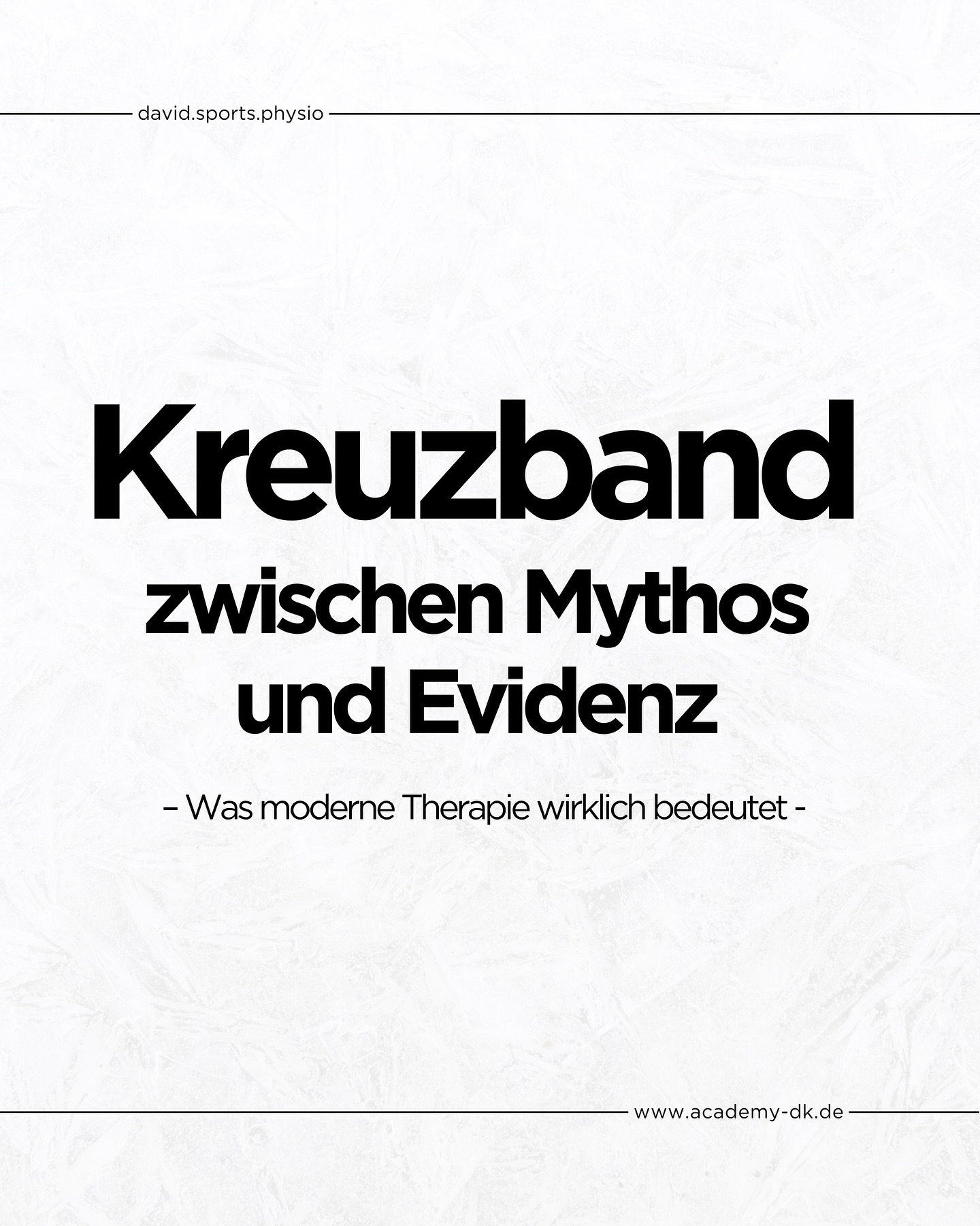 Moderne Therapie bedeutet nicht,... - DK Sports & Physio GmbH | Facebook