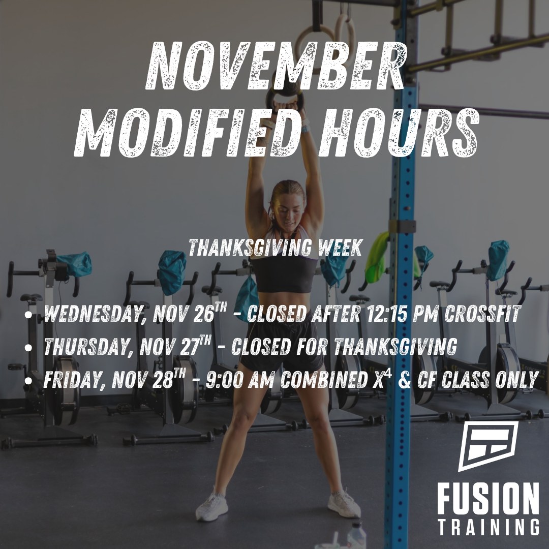 Fusion Training - 📣 Thanksgiving Week Schedule🦃🍁 We’ll be... | Facebook