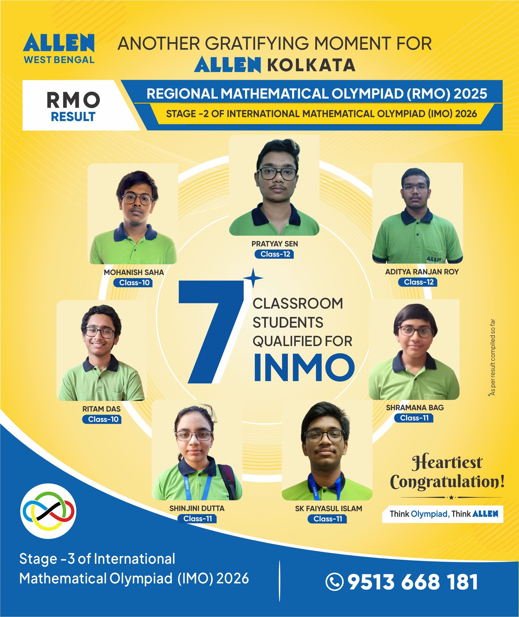 🌟 Stage 3 of International Mathematics... - ALLEN West Bengal | Facebook