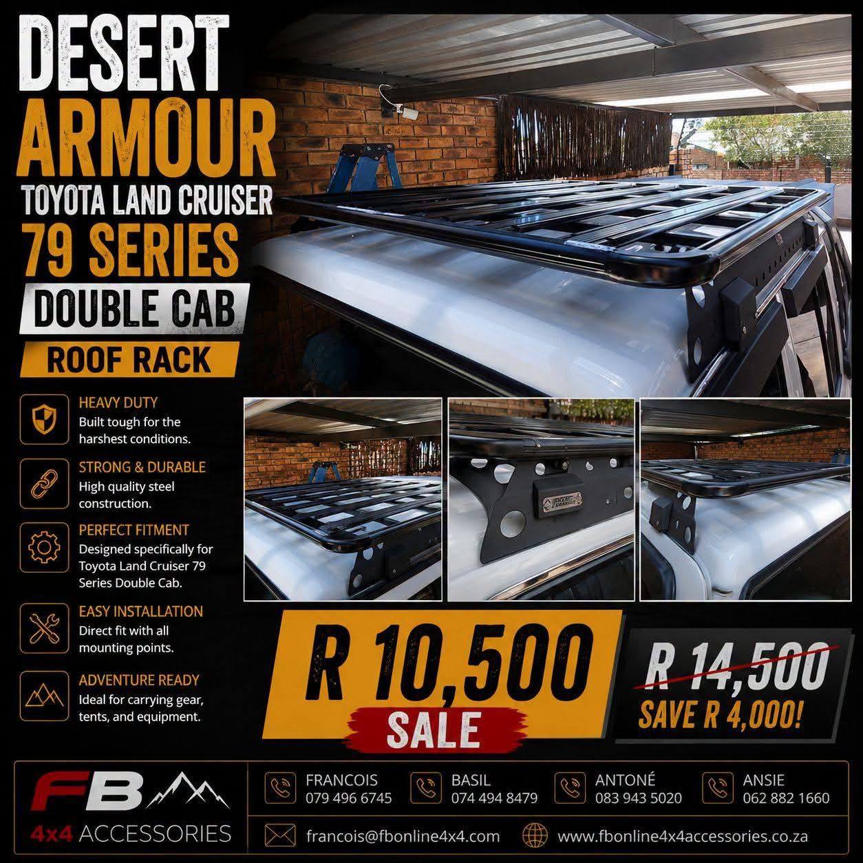 スーパー・エンジェルズ 🔥 DESERT ARMOUR – TOYOTA LAND CRUISER 79 SERIES DOUBLE CAB ROOF