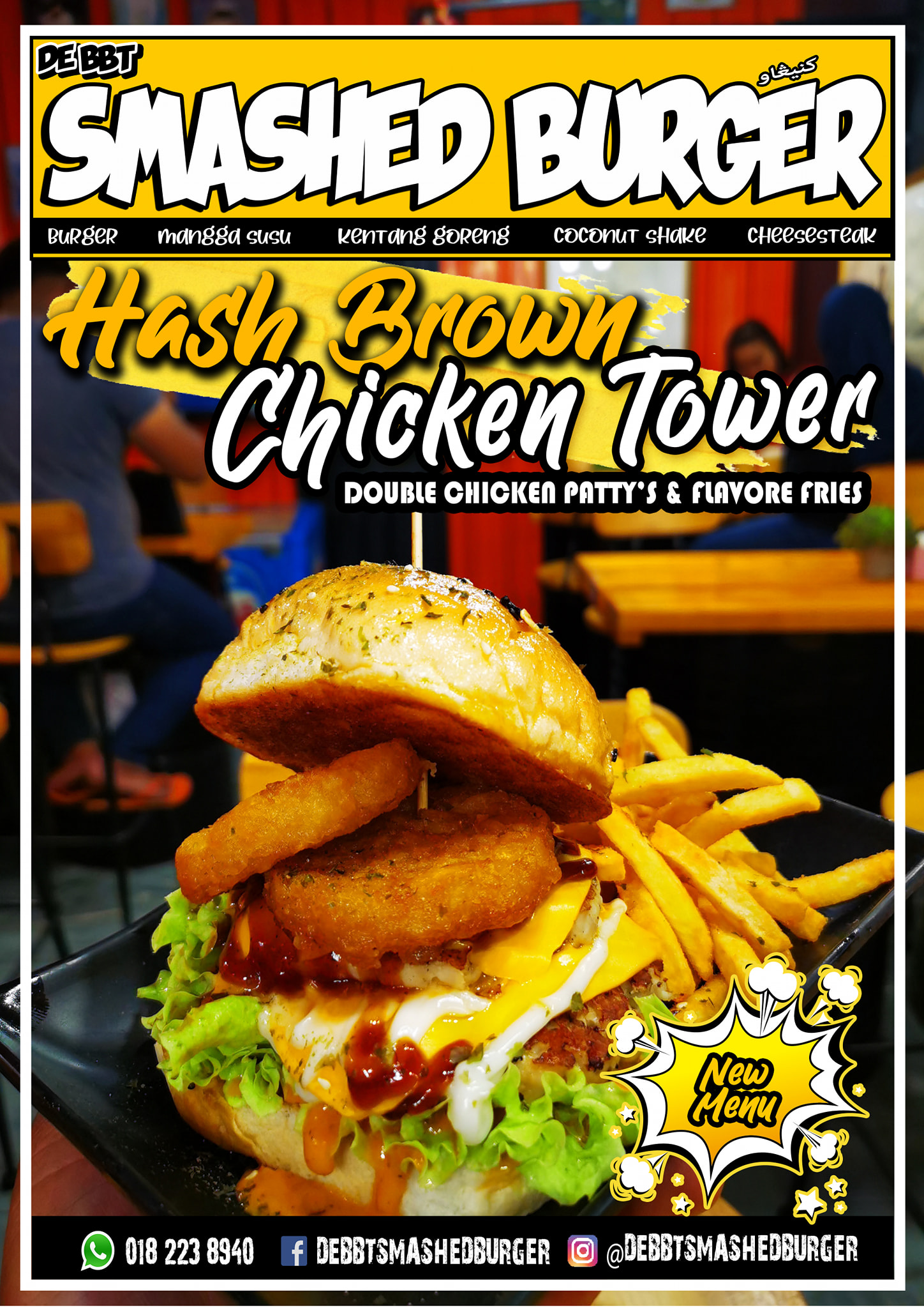 ⭕⭕⭕ NEW MENU NOW... - De' BBT Smashed Burger & Grill Keningau | Facebook