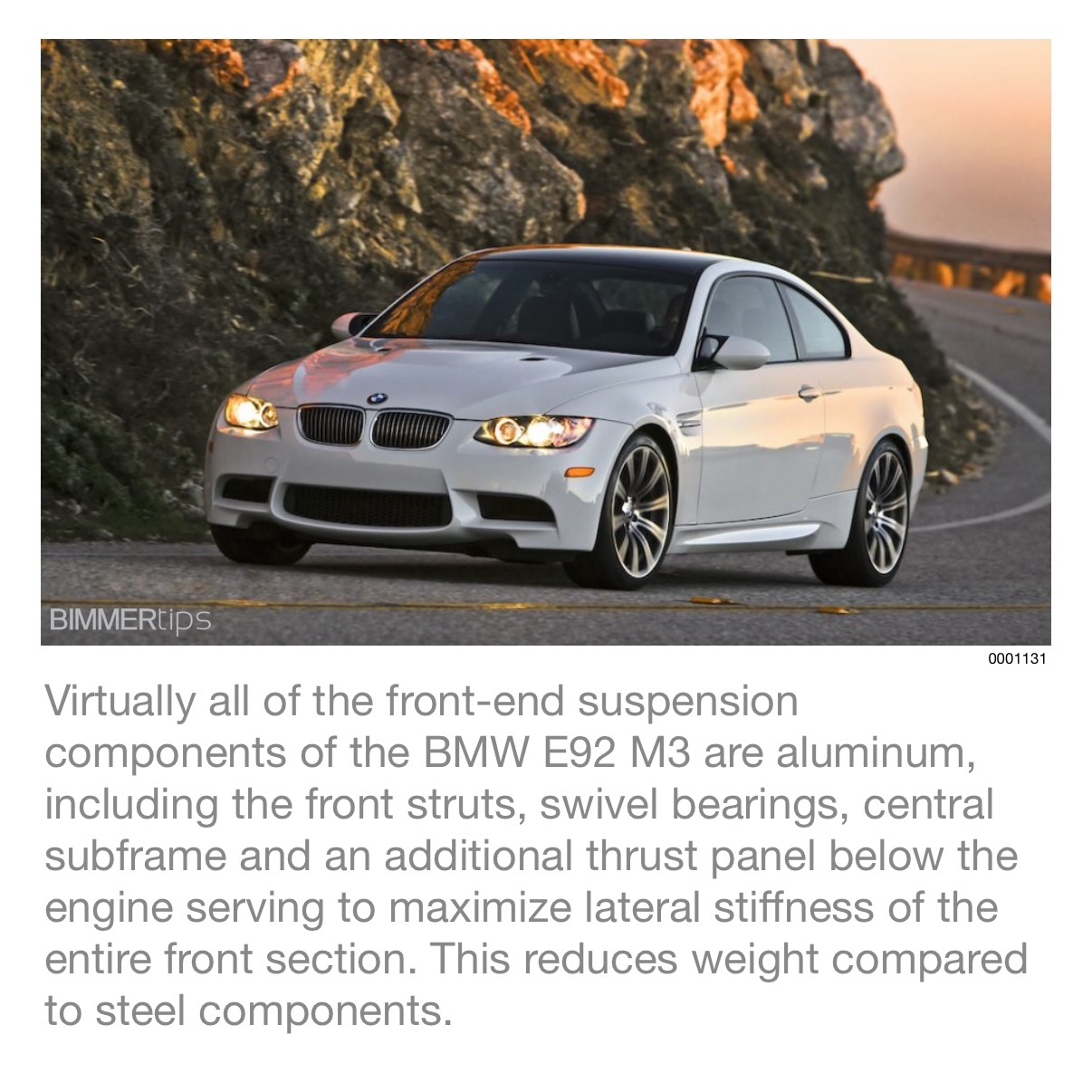 BIMMERtips - Virtually all of the front-end suspension components of ...
