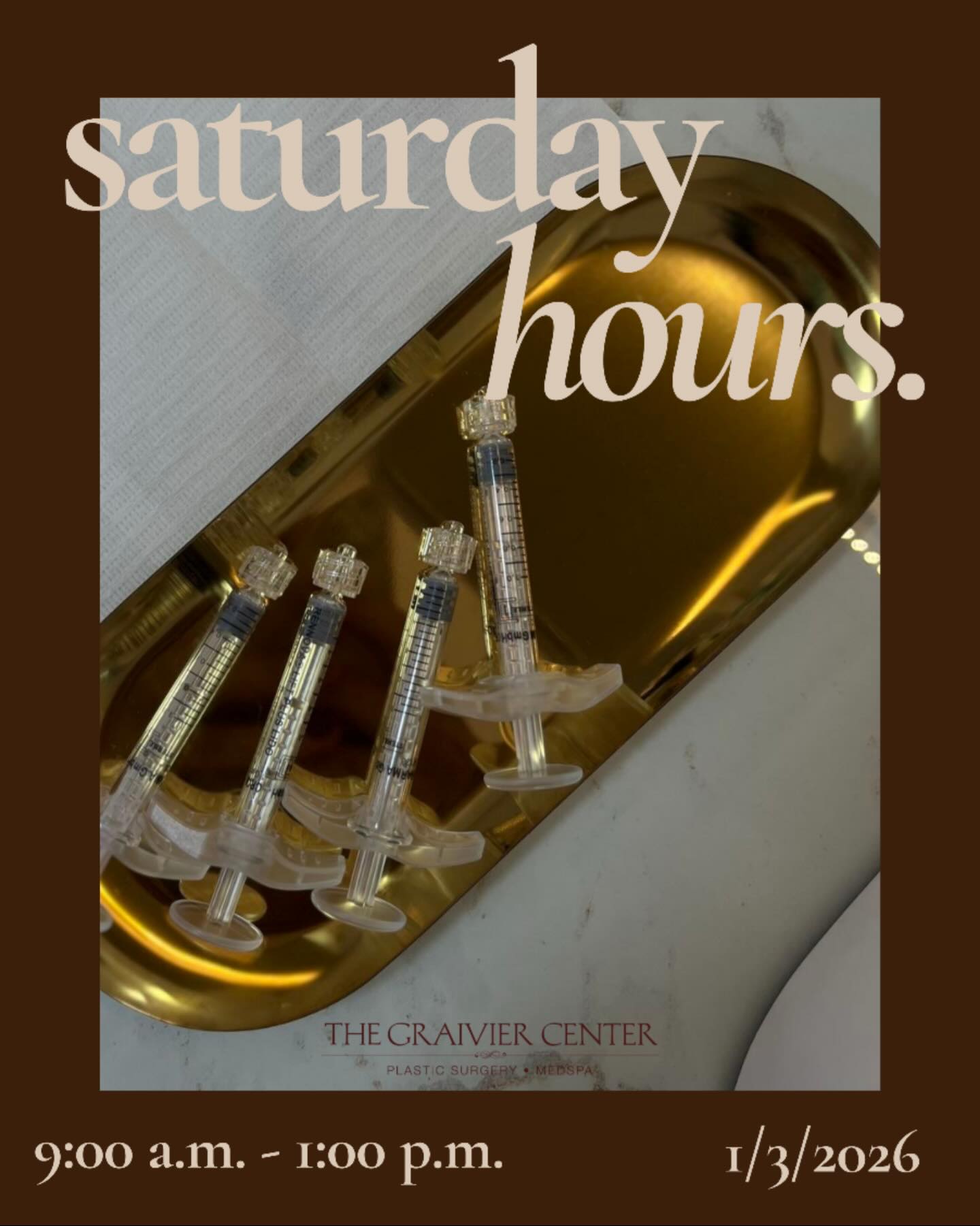 The Graivier - Pop the syringes!💉🥂 2026 is here and Saturday hours are ...