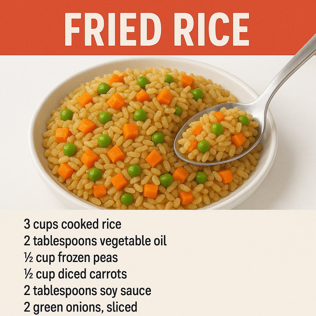 Yummy - Fried Rice Ingredients • 3 cups cooked rice (preferably day-old ...