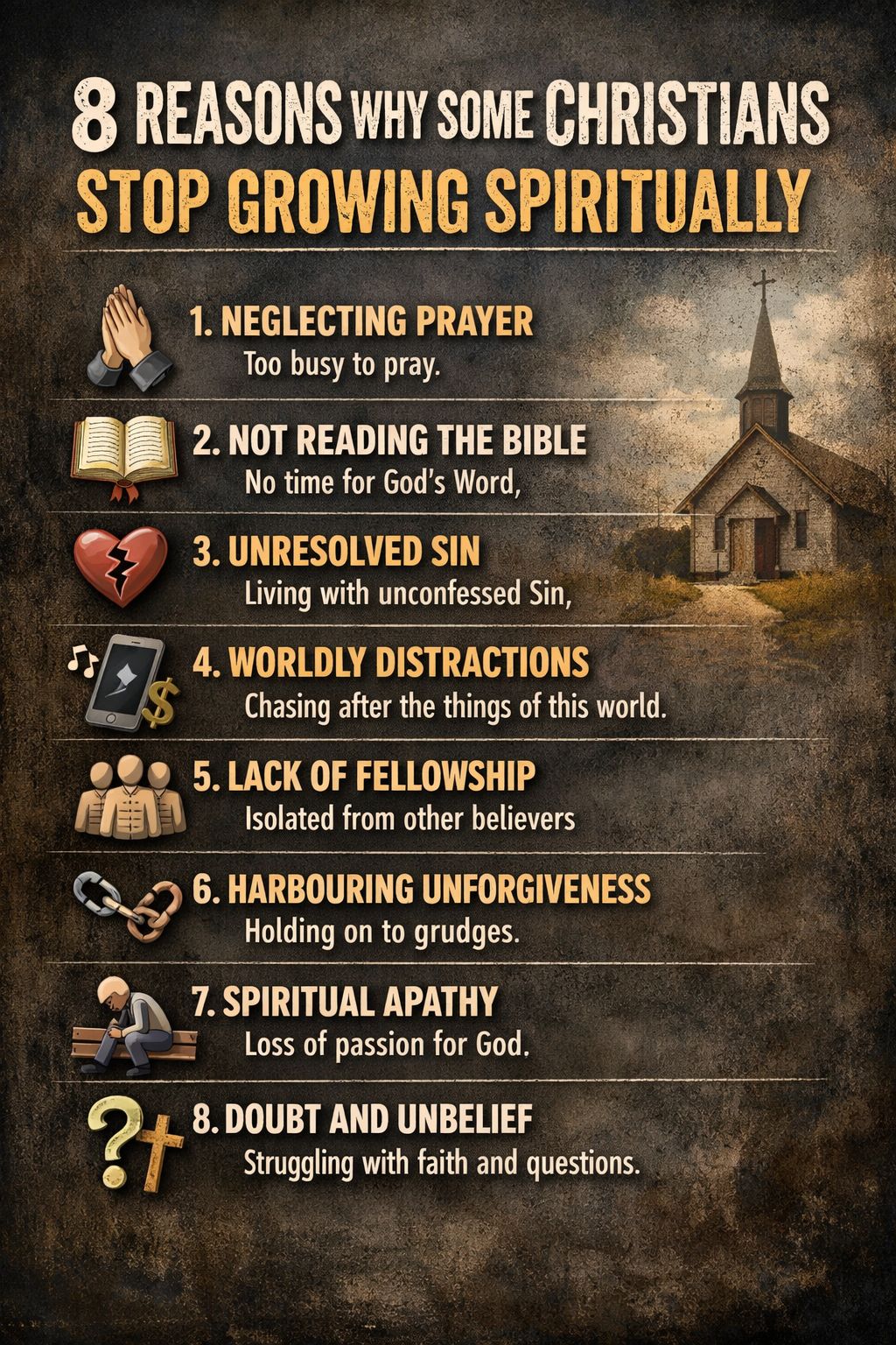 Team - 8 Reasons Why Some Christians Stop Growing Spiritually 1. Prayer ...