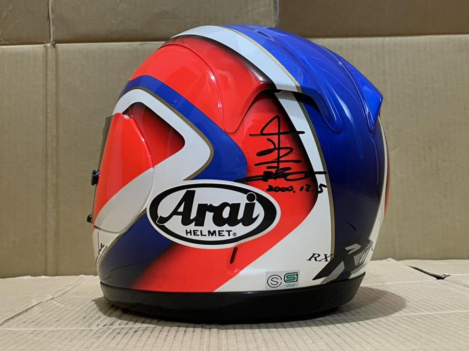 ▽Arai 辻本 聡 実使用 ヘルメット△ Araiの辻本聡さんの実使用