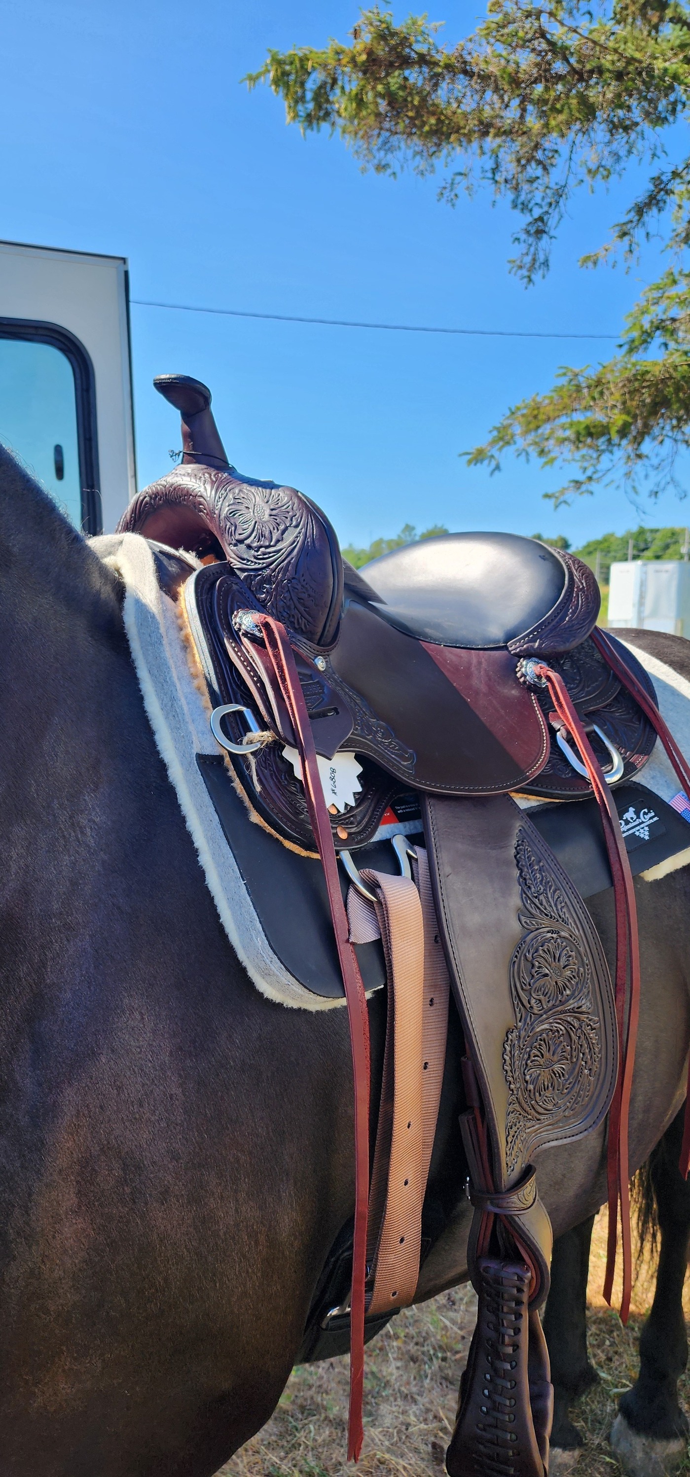Stivali cowboy con tacco combinati e ricamati - Donna