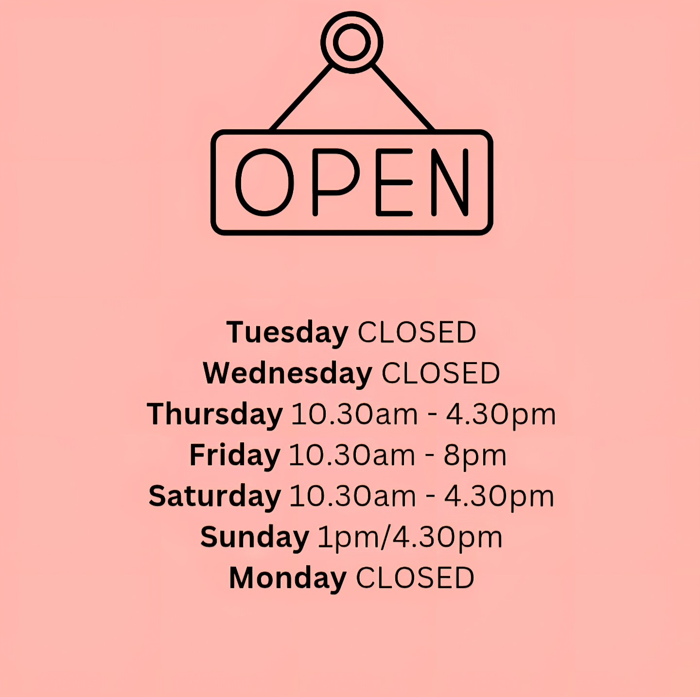 Vanilla - Updated Opening Hours ️ Just realised when we were testing ...