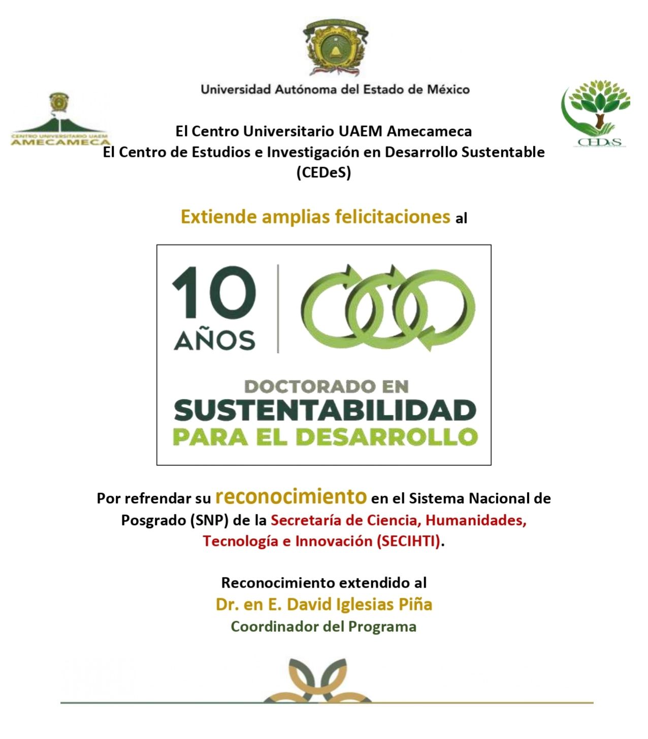 Doctorado en Sustentabilidad para el Desarrollo, UAEMéx | Toluca
