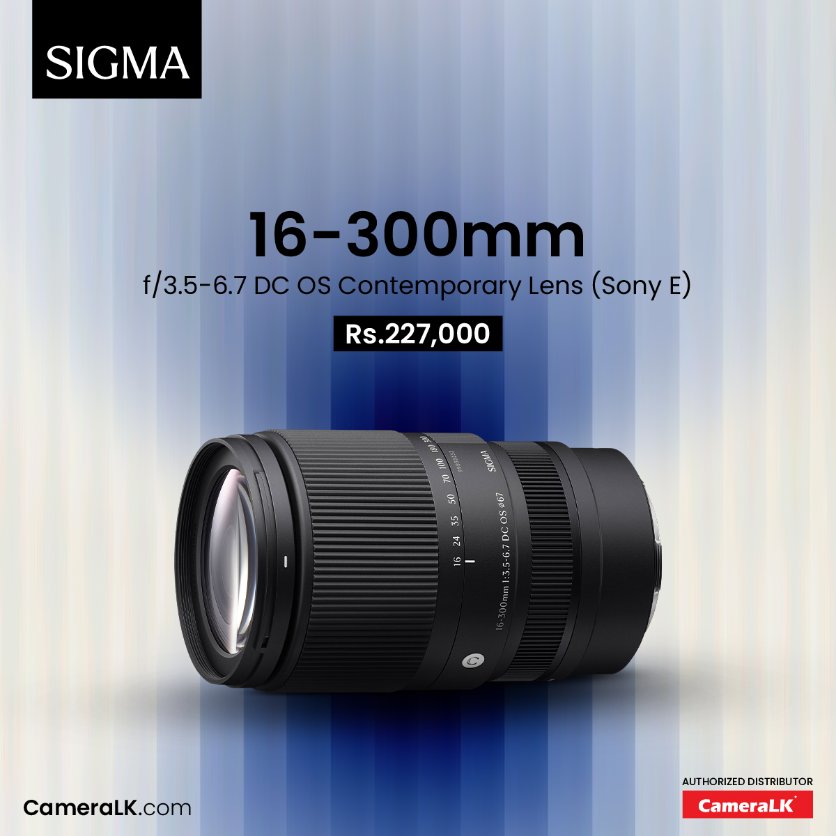 The world's first 18.8x mirrorless zoom lens is here! The SIGMA 16-300mm F3.5-6.7 DC OS | Contemporary lens, now available for L-Mount, Sony E-Mount, FUJIFILM X Mount, and Canon RF Mount. This