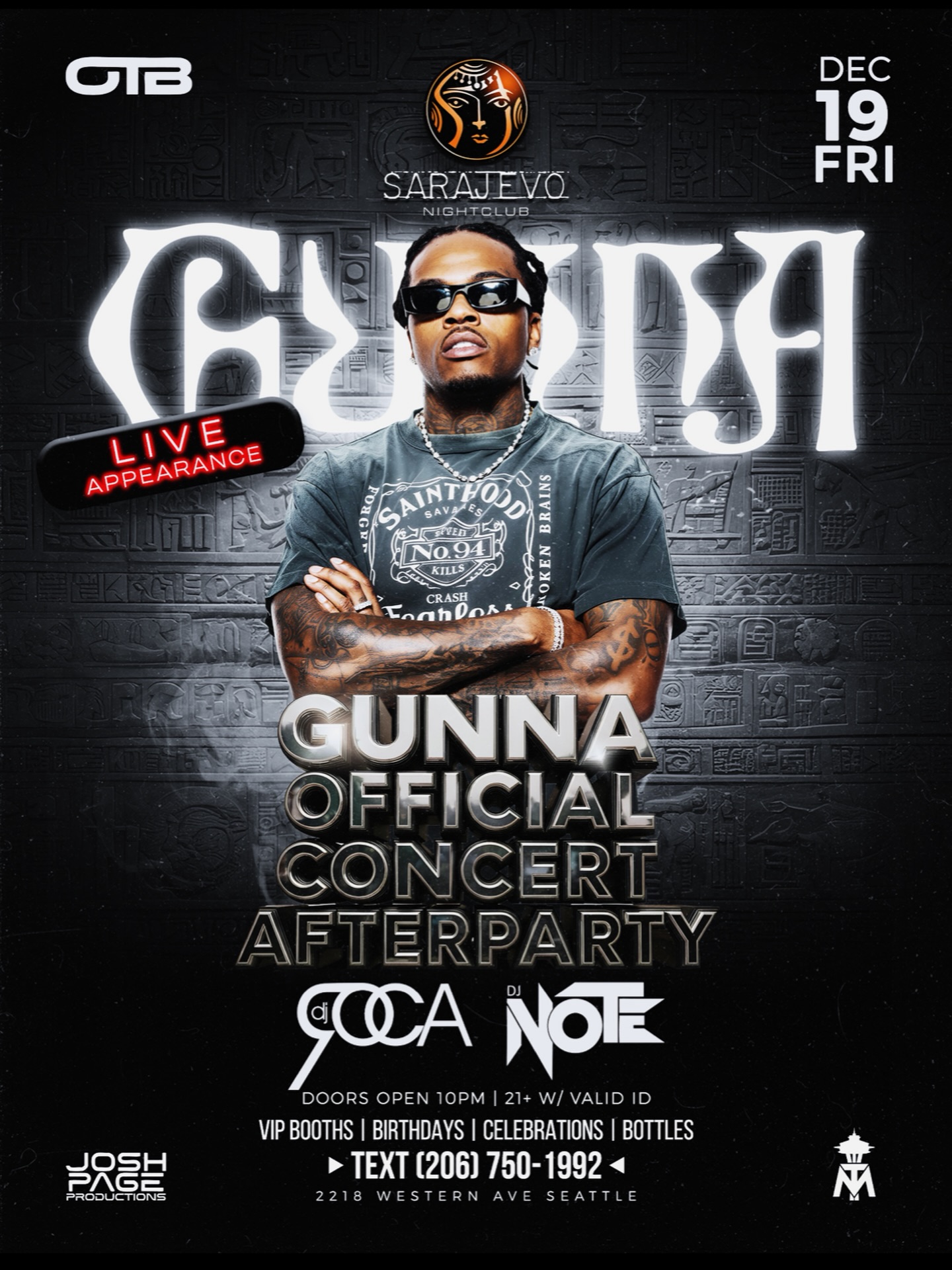 Sarajevo - @gunna IS TAKING OVER SARAJEVO NIGHTCLUB THIS FRIDAY - Dec ...