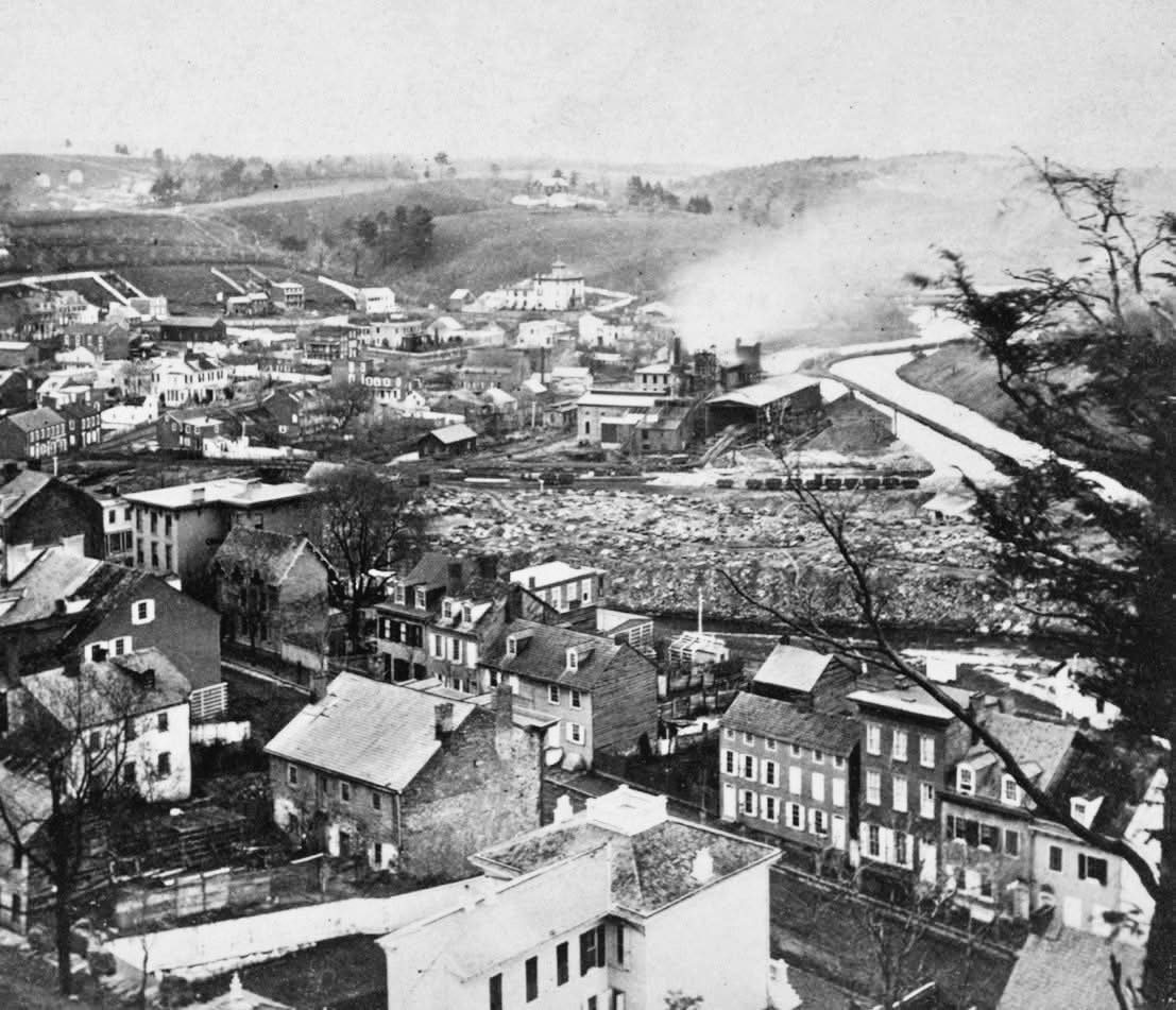 View from slopes of Sharp Mountain looking east over Pottsville