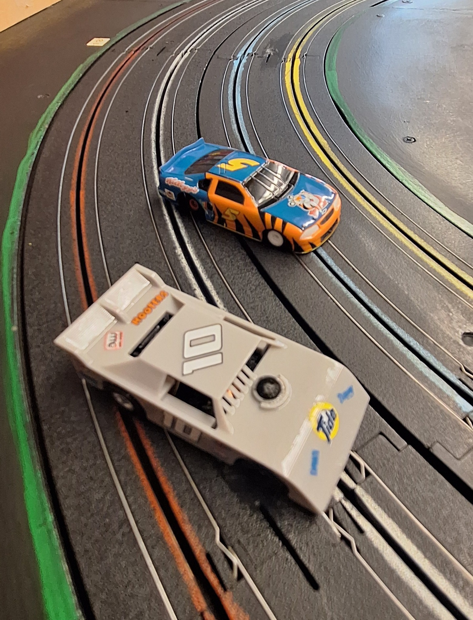 HO slot car racing at The Track on Wednesday nights