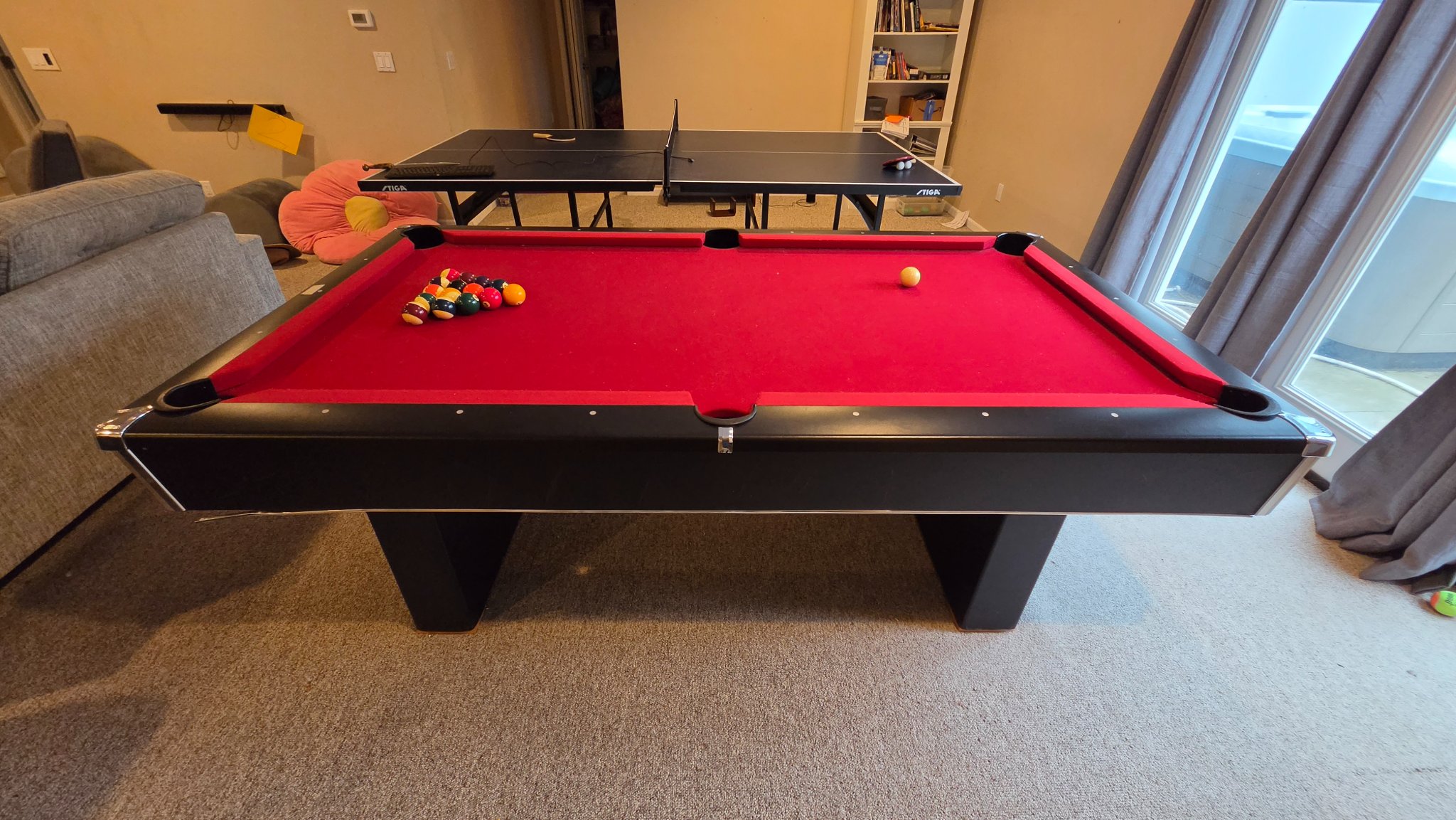 7’ Slate Pool Table w/ Automatic Ball Return - Billiard Tables ...