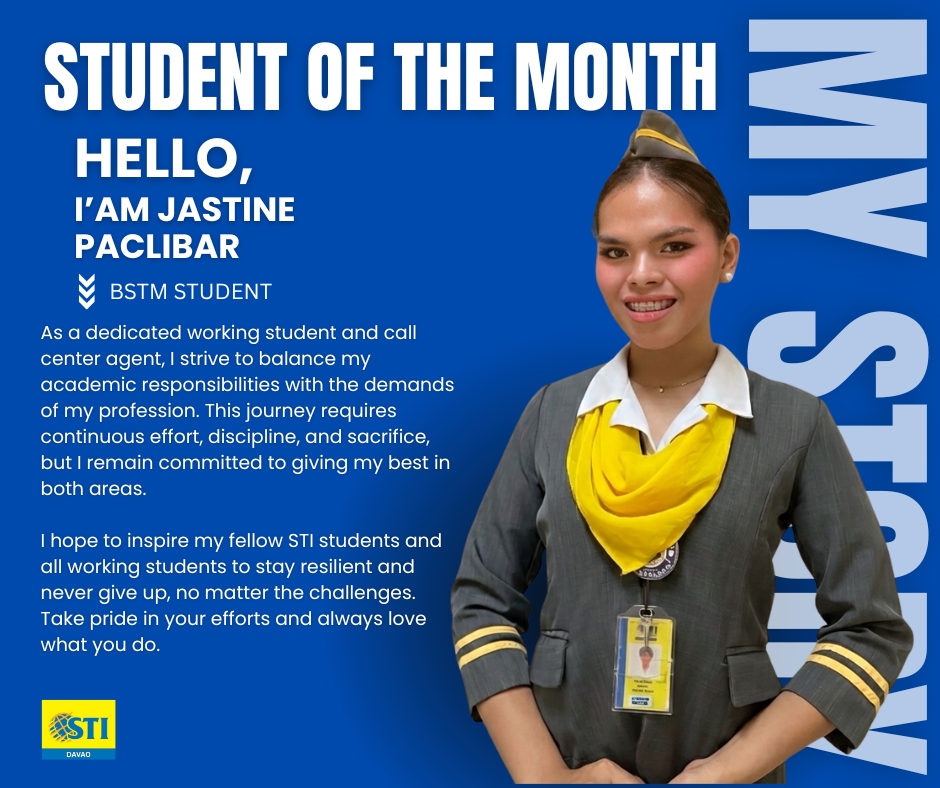🌟 STUDENT OF THE MONTH SPOTLIGHT! 🌟... - STI College Davao | Facebook