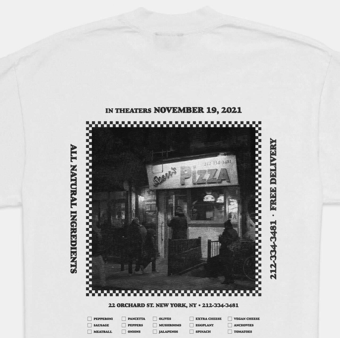 Good taste all around. Scarr's Pizza x #CmonCmon Tees now