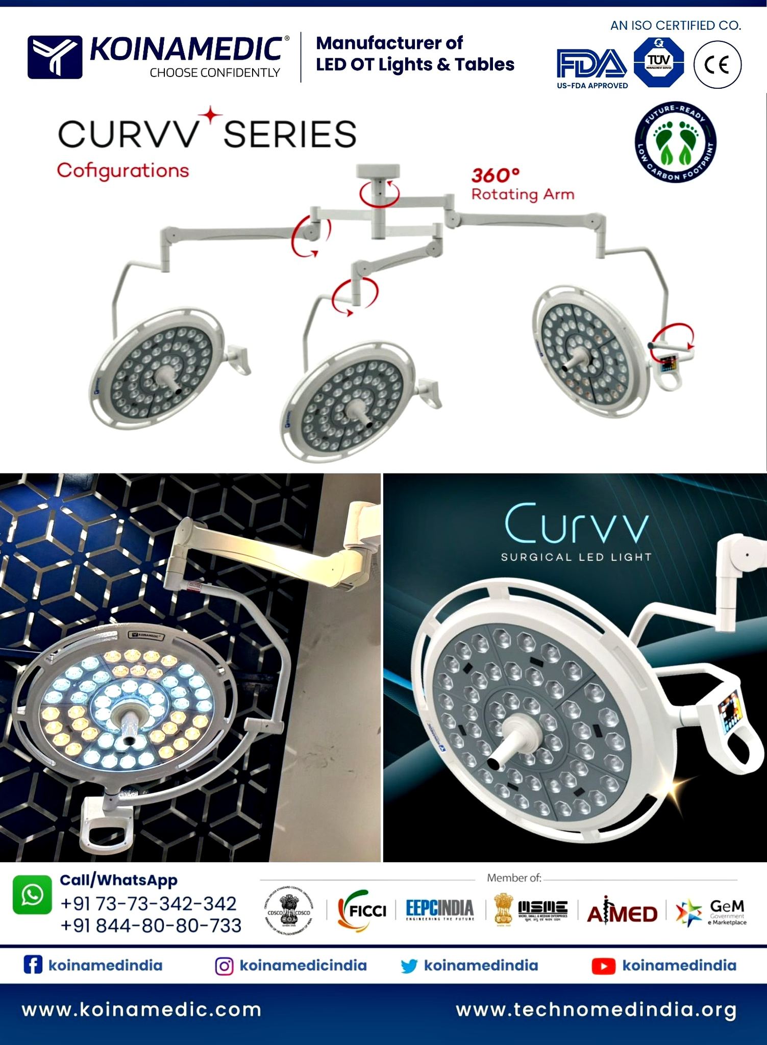 TECHNOMED - Our CURVV #operationtheatrelight with all aluminium body ...