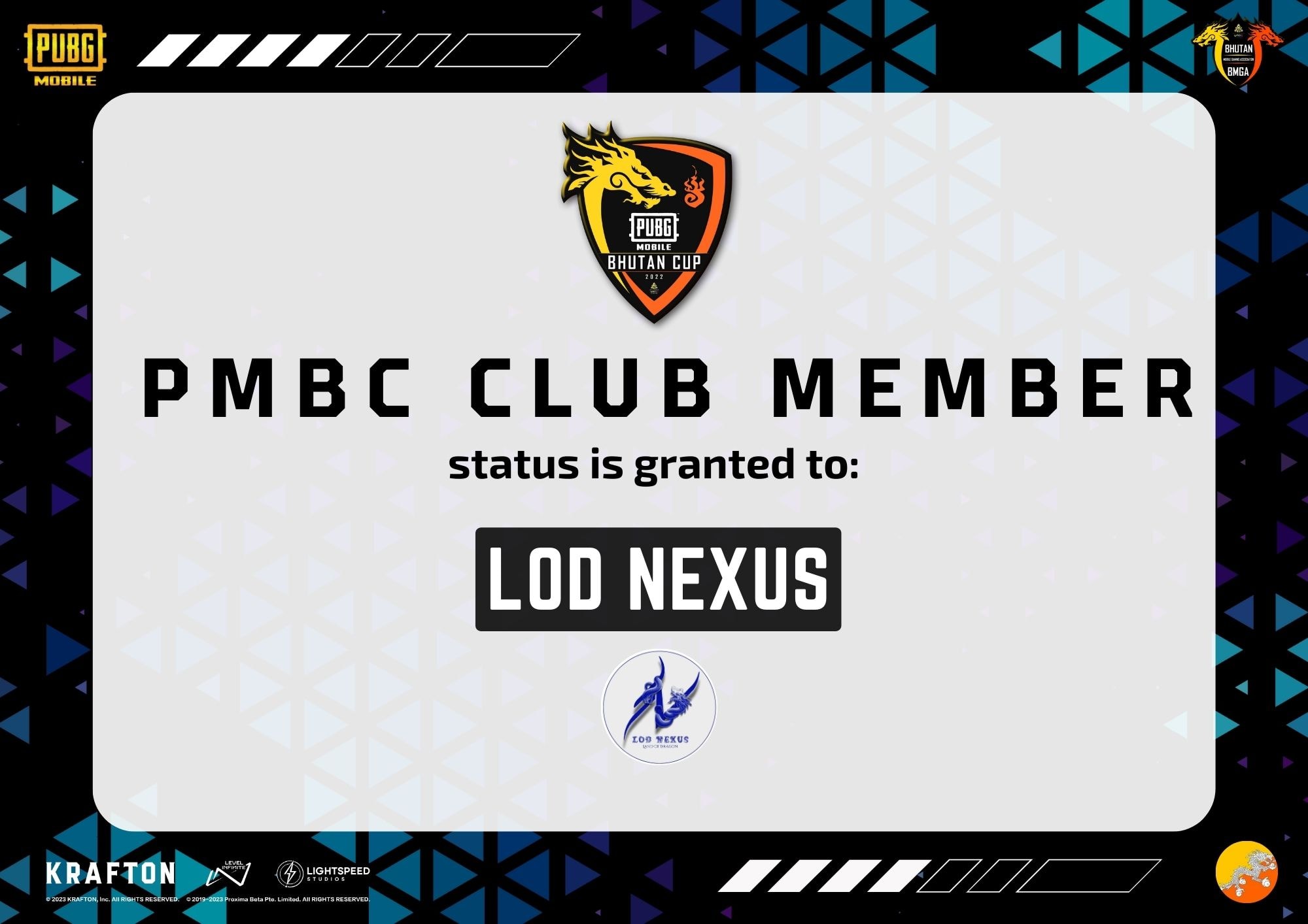PMBC - Welcome Team LOD NEXUS as the official club member of PMBC ...