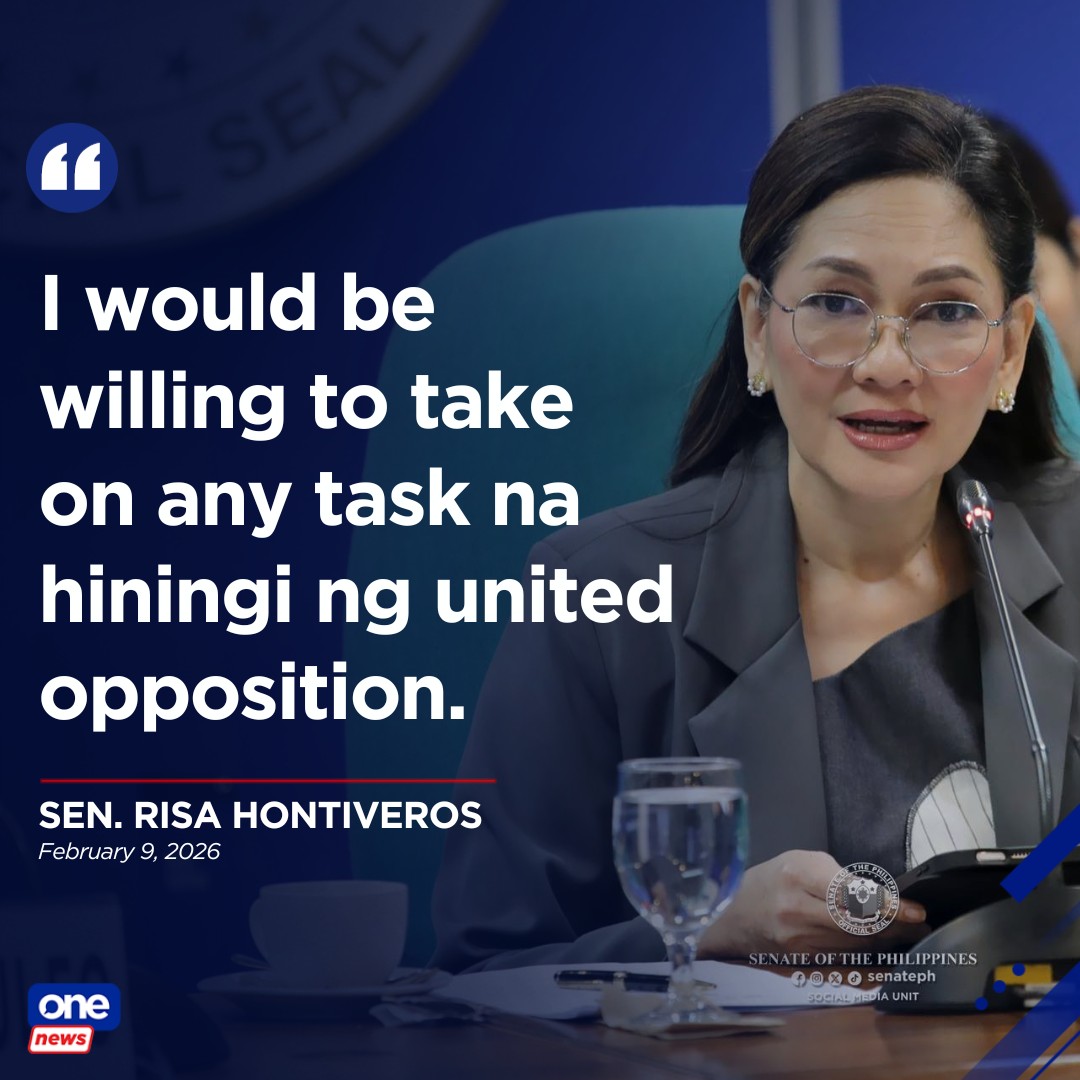 ONE News - Sen. Risa Hontiveros on Monday said she is open... | Facebook