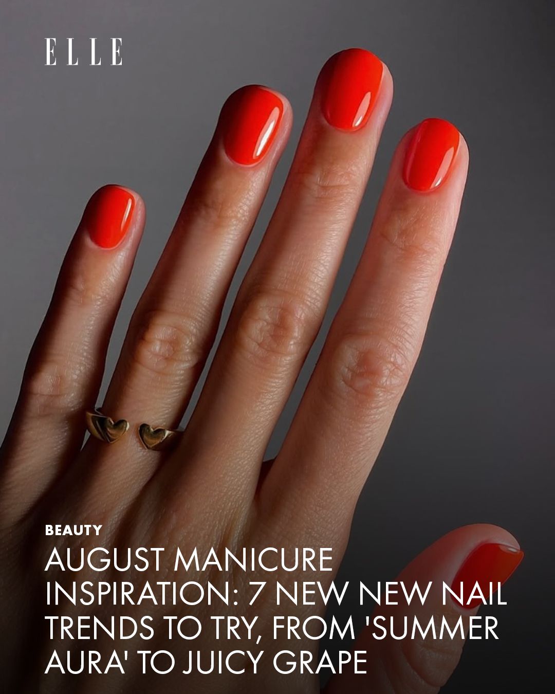 What nail color and design would represent August?