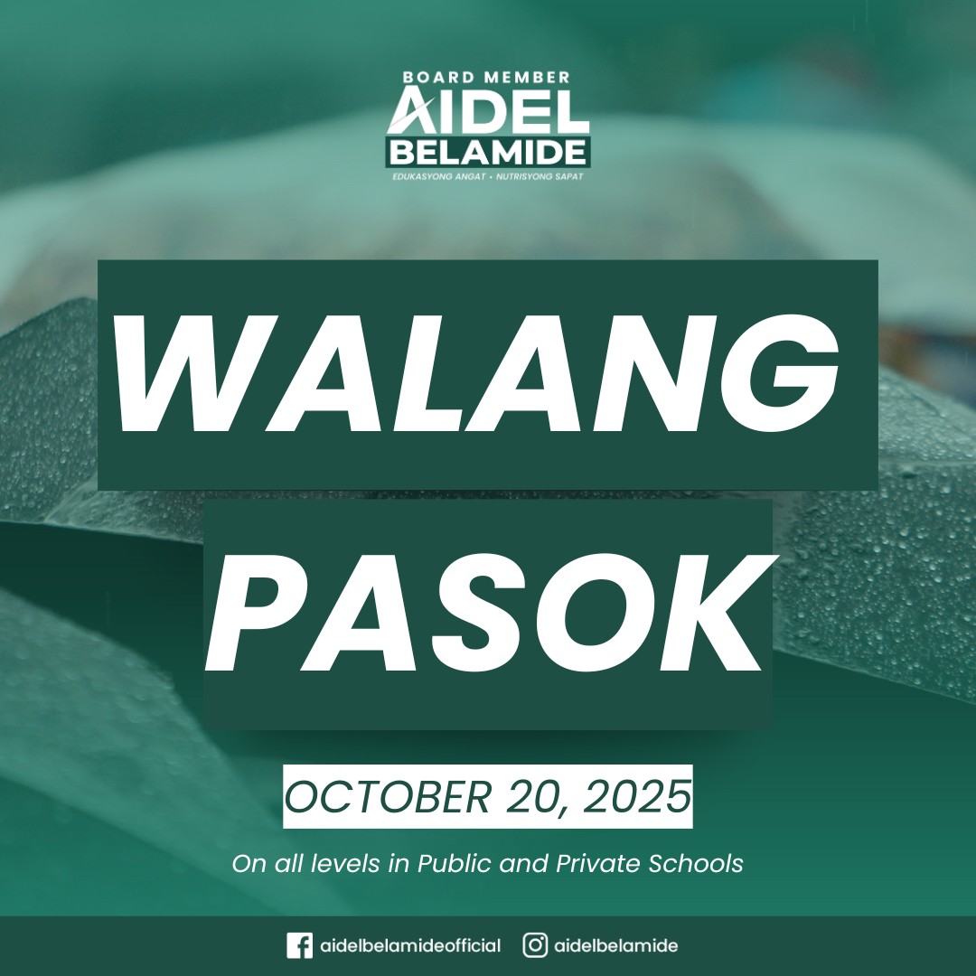 Patalastas: Walang klase po sa lahat... - BM Aidel Belamide | Facebook