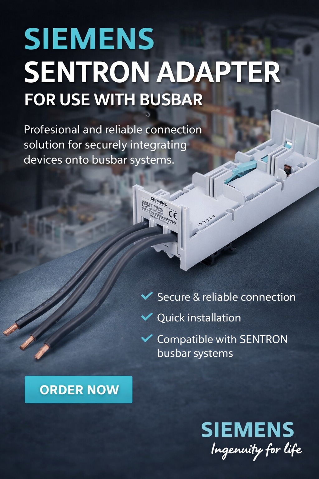TH - Siemens Sentron Adapter for use with Busbar 📌-รหัส : 8US1261-5FM08 ...
