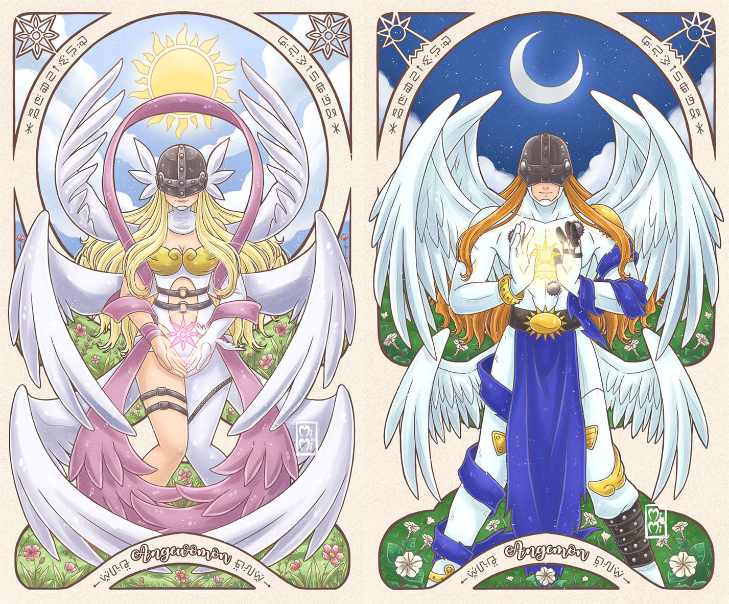 Digimon Angewomon And Angemon