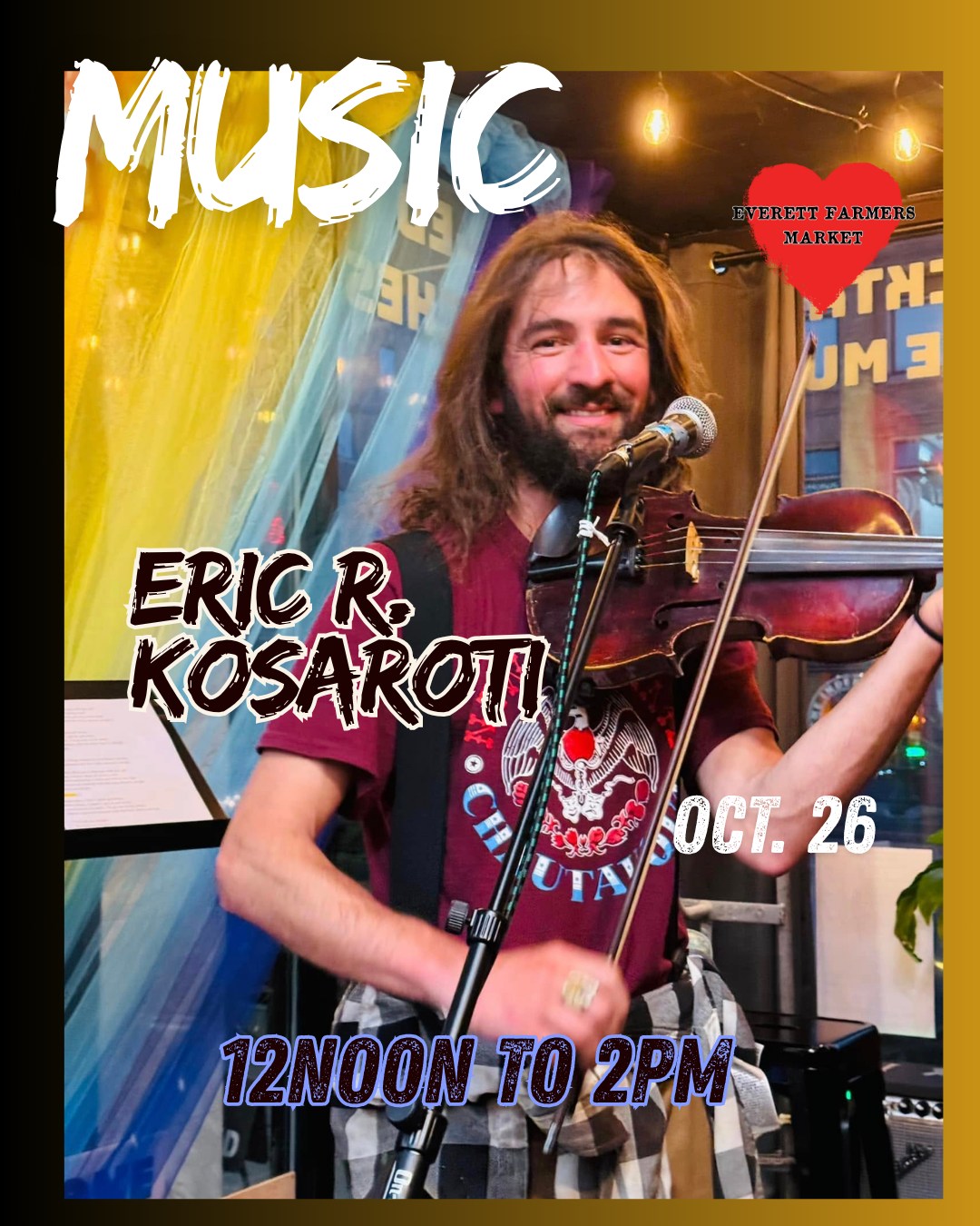 The Everett - On Sunday Oct 26th join who is an Old Time fiddler, banjo ...