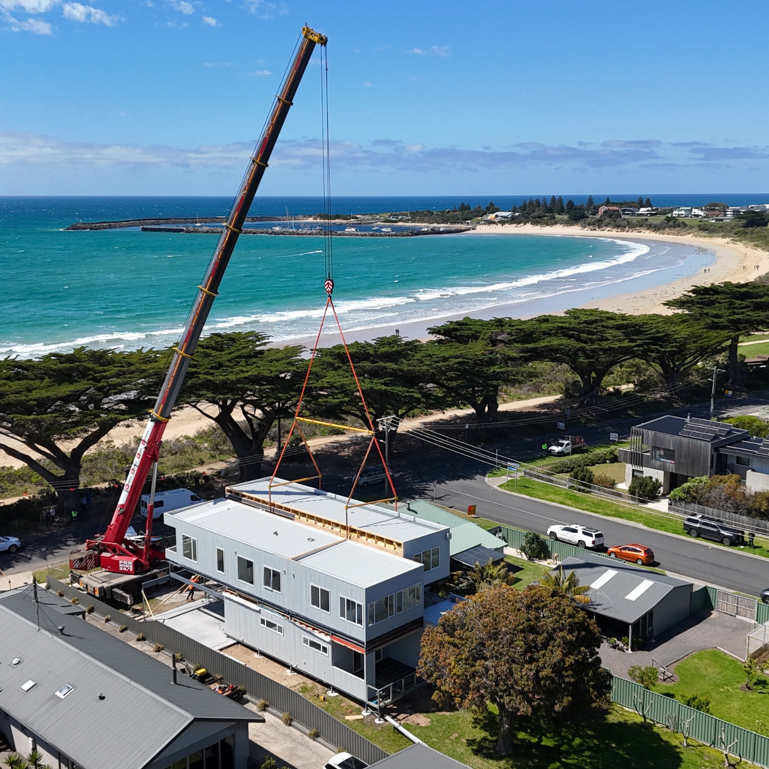 Anchor - What a spot to build! 🌊 This custom two-storey modular home ...