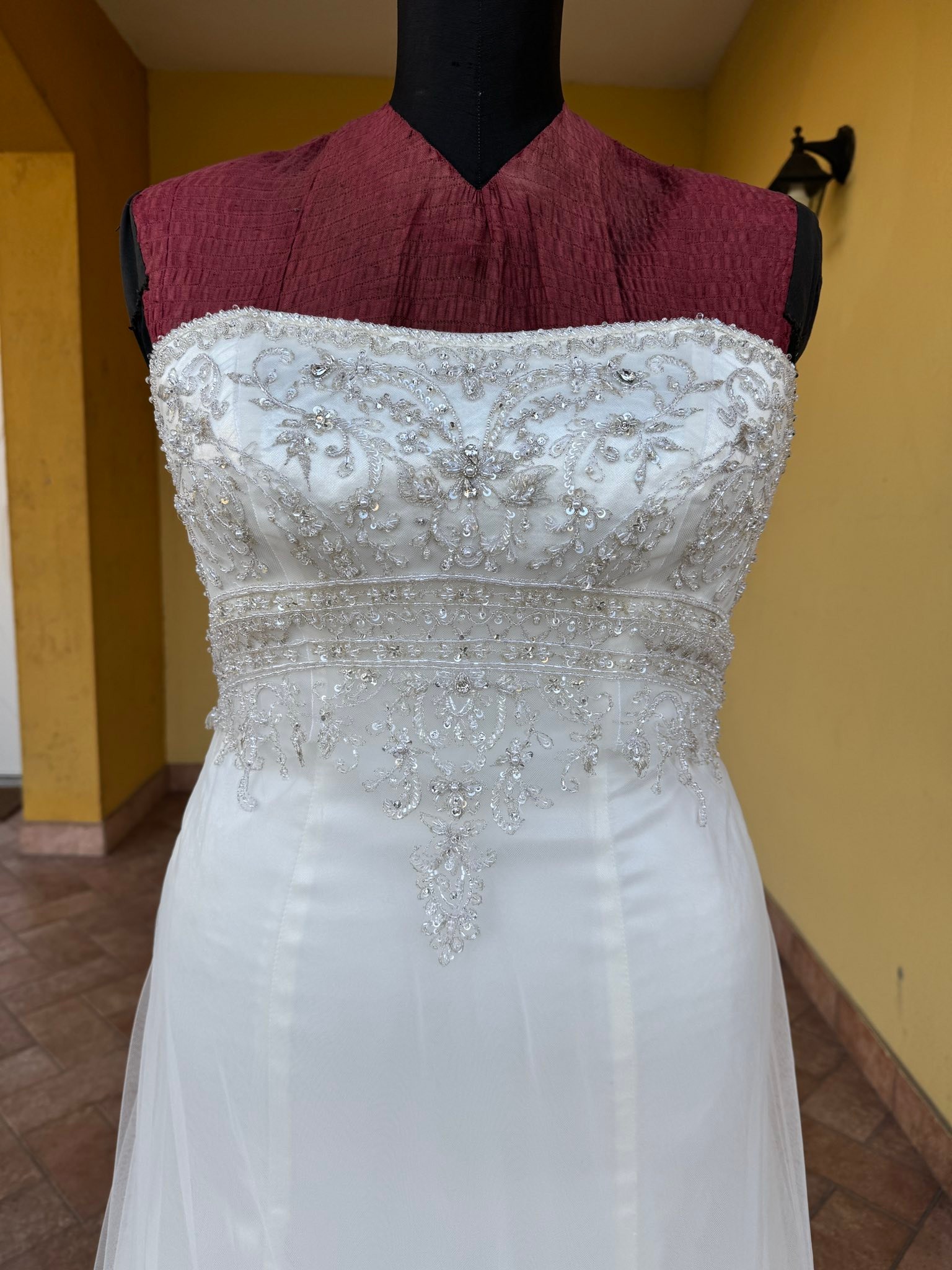 Sari Banarasi In Seta Morbida Myclothingart, Colore Come In Foto, Con Camicetta Non Cucita, Lunghezza 5.5 M - Foto 1