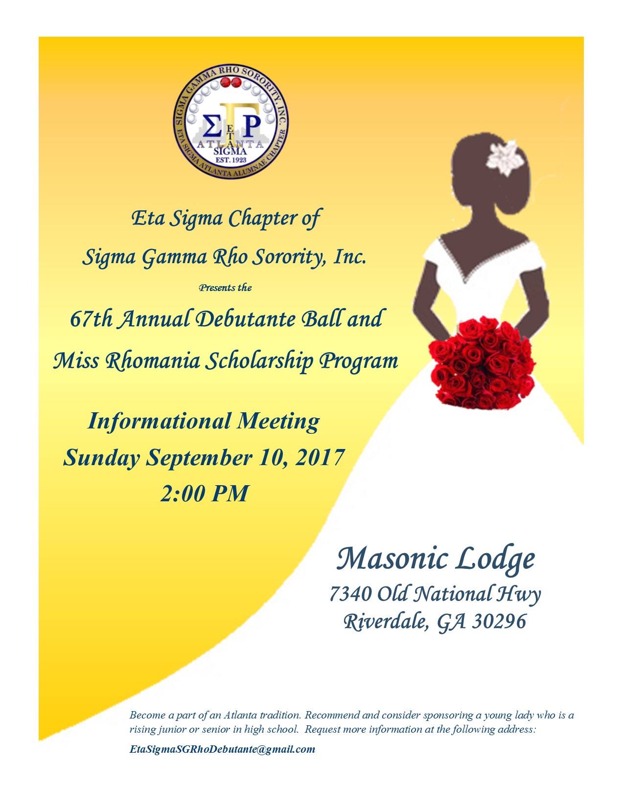 There is still time to find out more about Eta Sigma's Debutante Ball ...