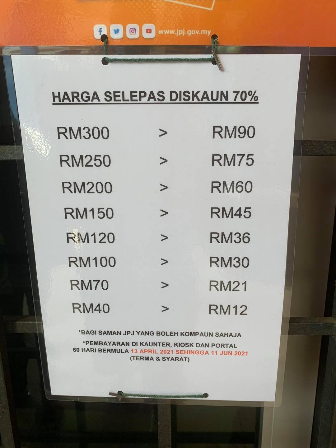 Buzzkini Harga Diskaun Bagi Saman Jpj Dari 13 April 2021 Facebook