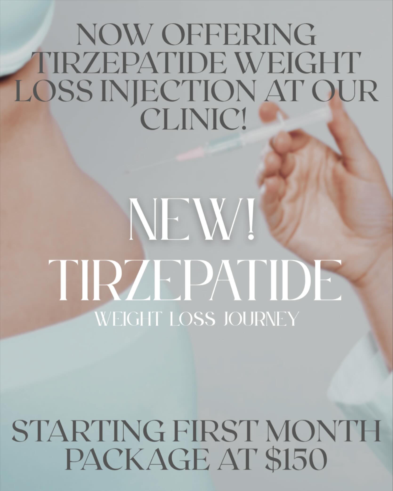 Exciting news to share! We are now offering Tirzepatide weight loss injections at our location! 💉✨ Tirzepatide is used to suppress appetite making you feel fuller and causing you to eat fewer