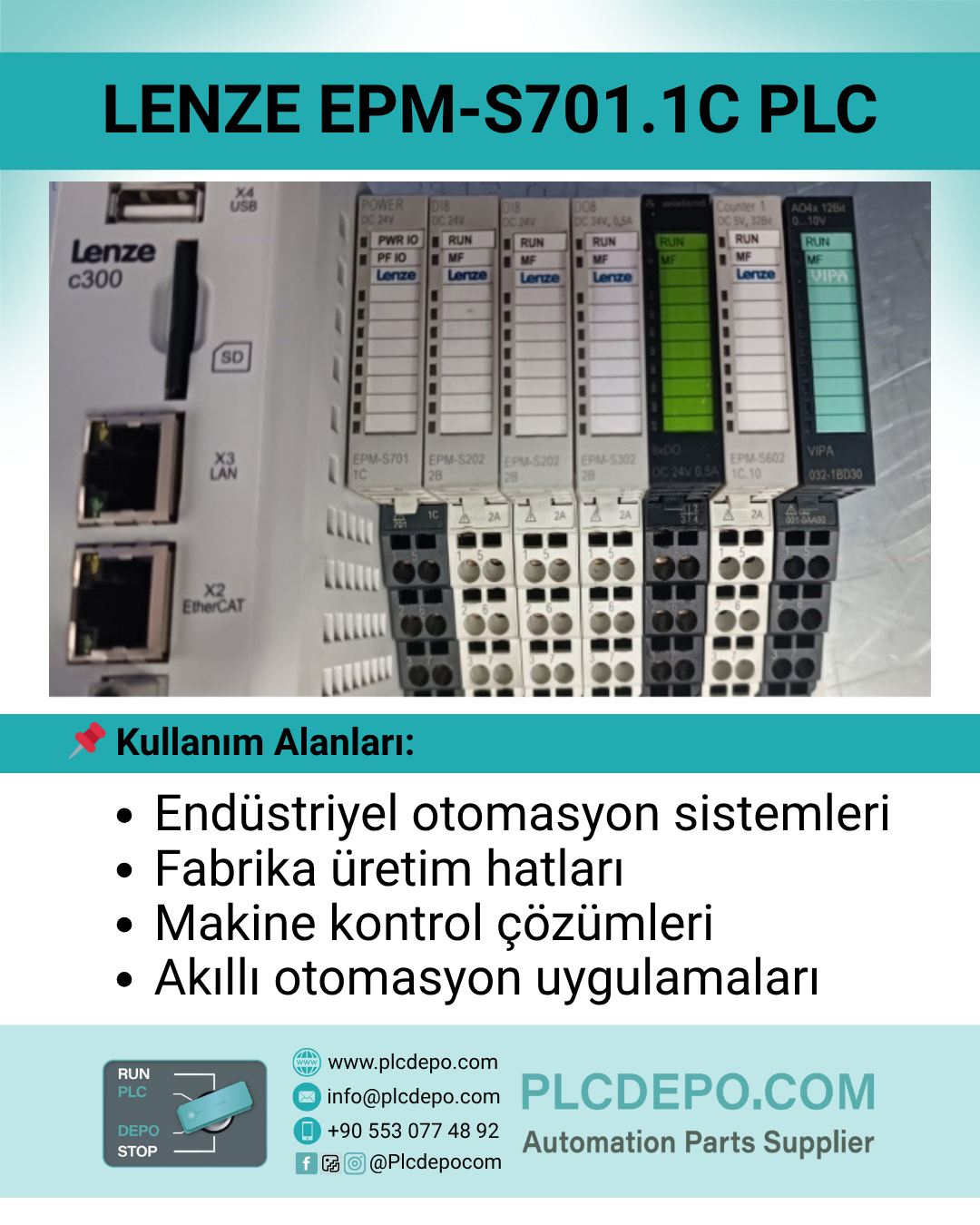 PLC Depo - ⚙️ LENZE EPM-S701.1C PLC | Yüksek Teknoloji ile... | Facebook
