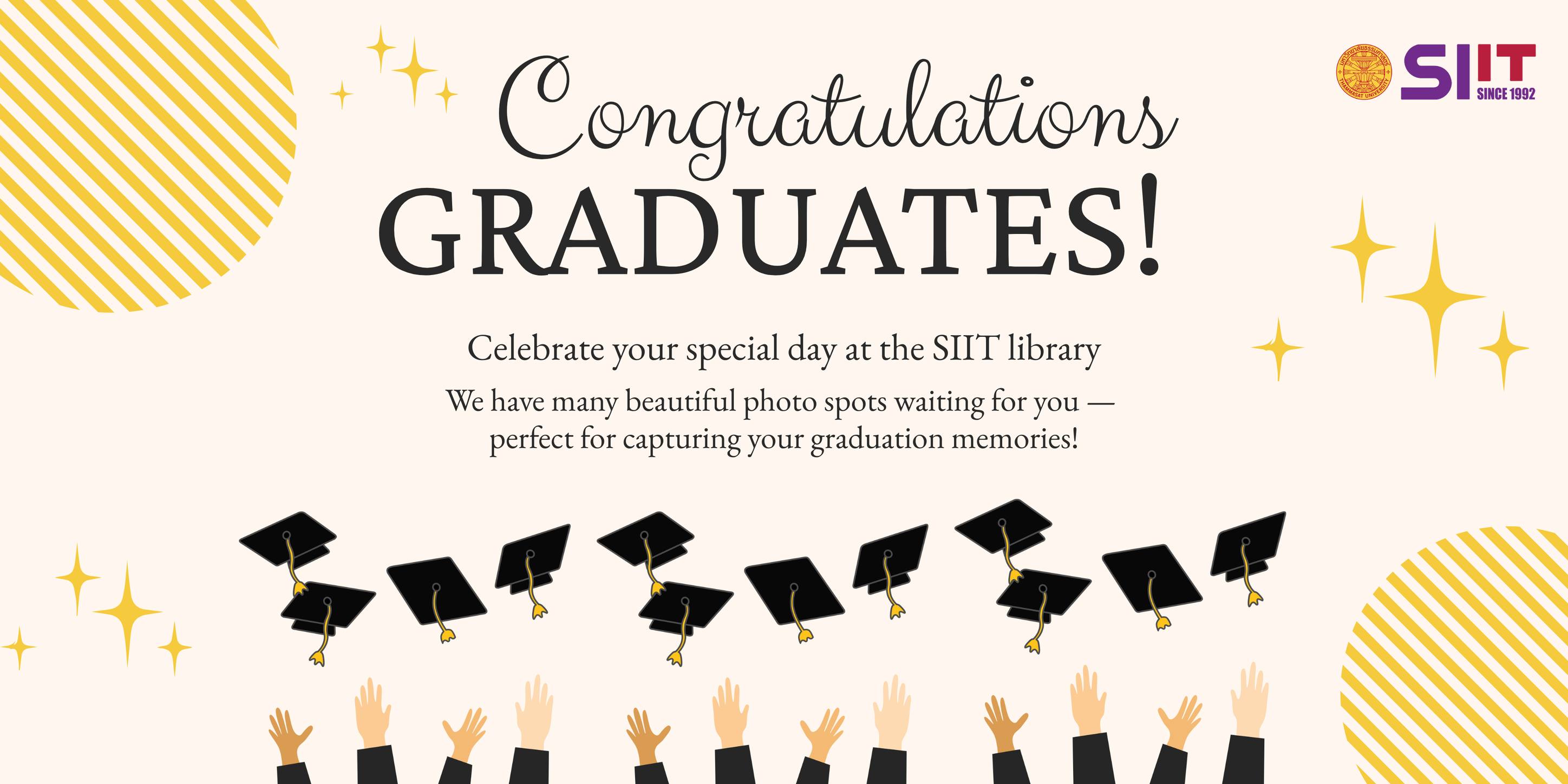Congratulations, Graduates! 💐 SIIT... - SIIT Library & ISC | Facebook