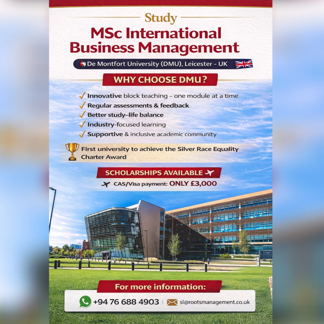 🎓 Study in the UK – May 2026 Intake Now... - Roots Management | Facebook