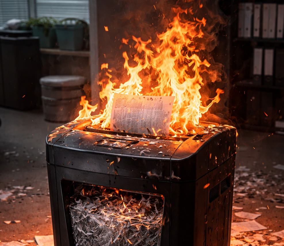 Andy - Justice Department HQ on Fire After Overworked Paper Shredder ...