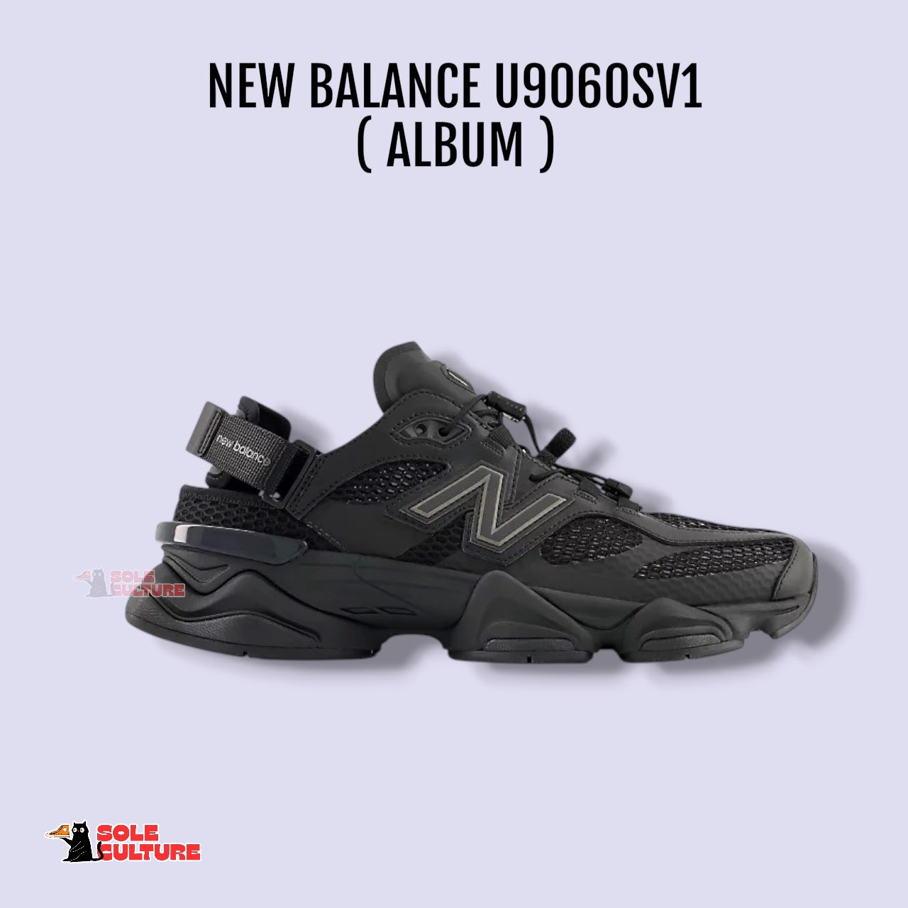 SoleCulture - New Balance U9060 SV1 Color : Black with faded black 