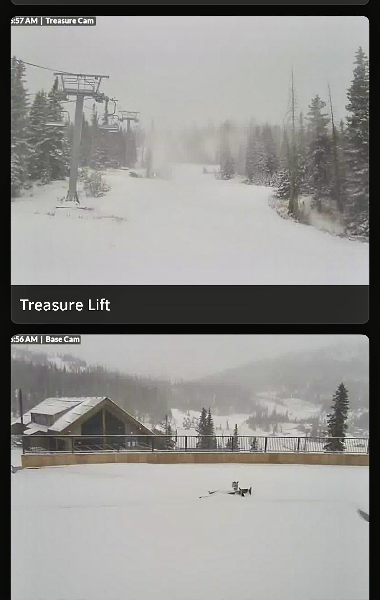 High - Wolf Creek Ski area finally getting some snow ️ Won’t be long ...