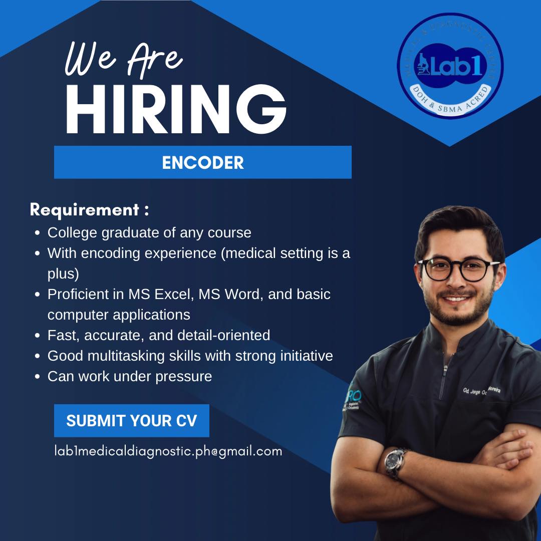Olongapo Job Hiring & Opportunities. | WE’RE HIRING: ENCODER | Facebook