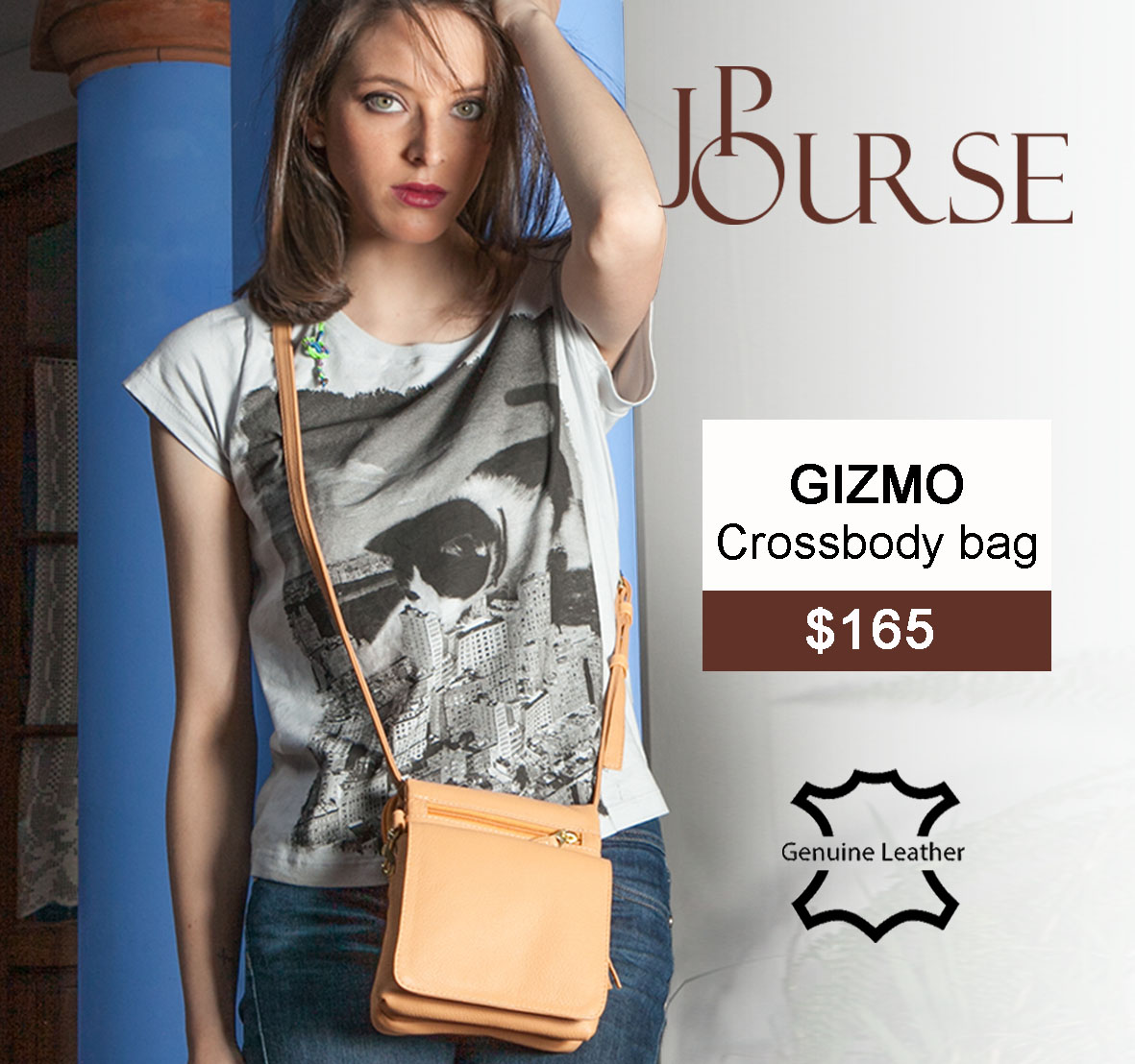 Sac Bandoulière En Cuir Marron J.P. Ourse & Cie - Occasion, Style Classique