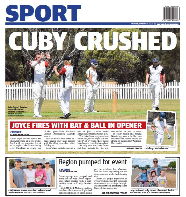 Narrogin - The back page of tomorrow's Narrogin Observer 🗞️ | Facebook