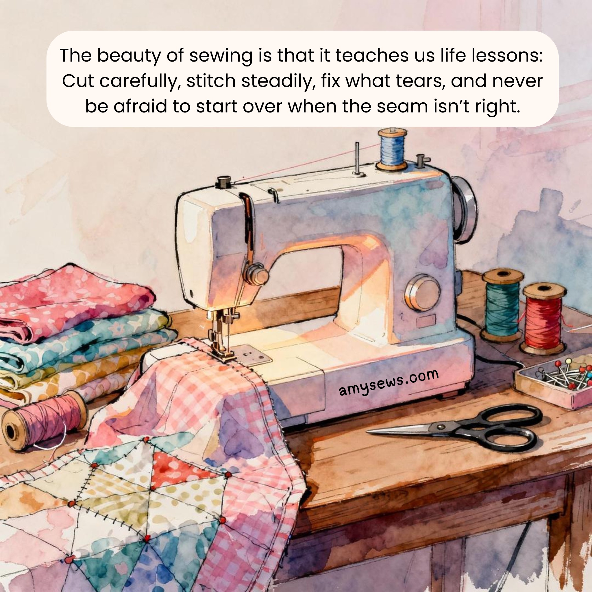 Amy - Sewing has a beautiful way of slowing us down and lifting us up ...